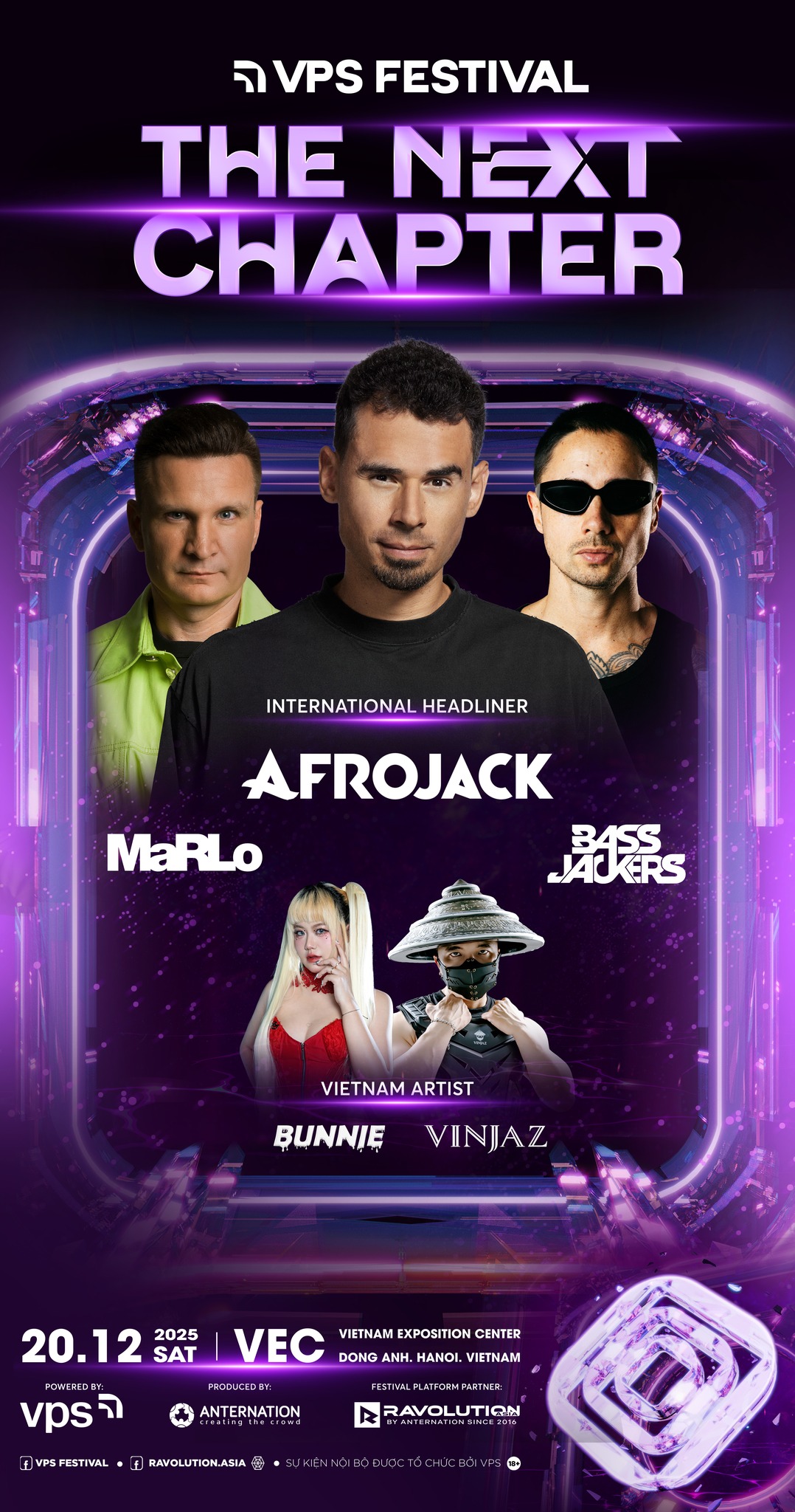 Line-up VPS Festival 2025: Afrojack, MaRLo đổ bộ VEC Hà Nội