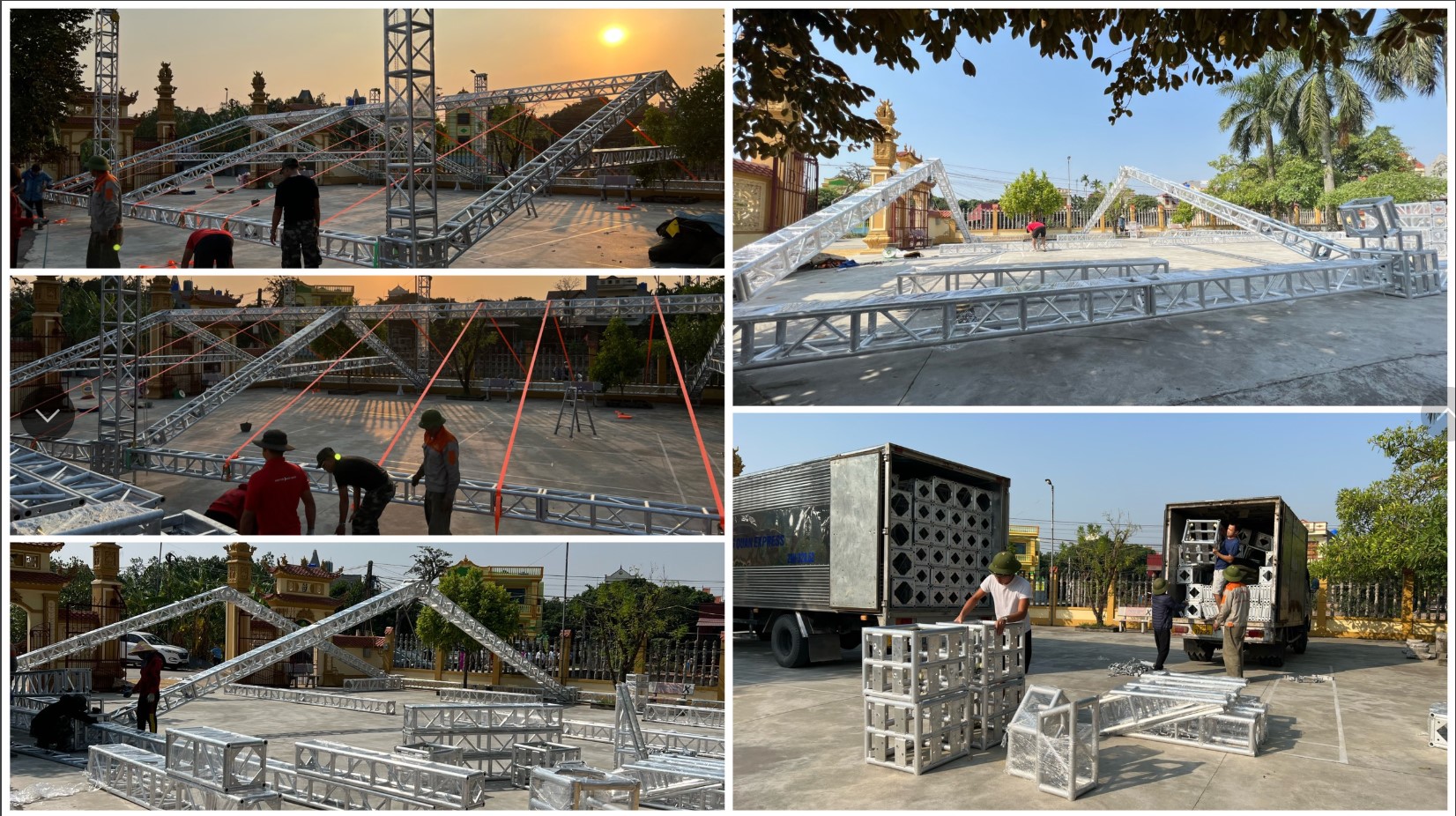 Bàn Giao Nhà Bạt Truss Nhôm 648m2