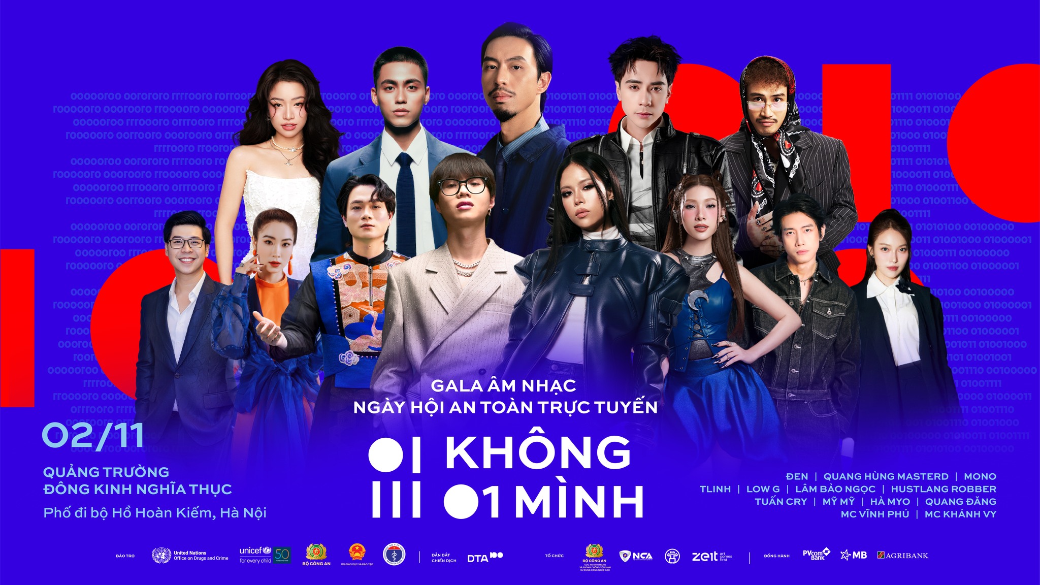 Gala 'Không một mình' tại Hà Nội: Đen, Mono, tlinh cùng hội ngộ