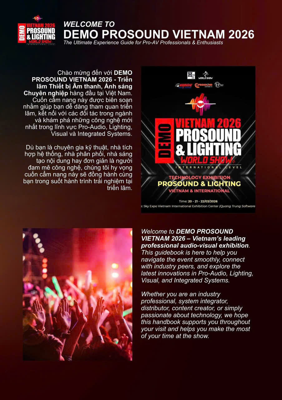 Prosound & Lighting 2026 Có Gì Hot? Bản Đồ Gian Hàng, Lịch Demo Loa, Gợi Ý Nhà Nghỉ Và Ăn Uống