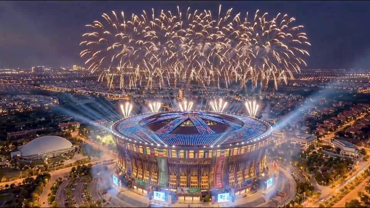 Timelapse Sân Vận Động Trống Đồng - Giải Pháp Ánh Sáng DAGE IP66