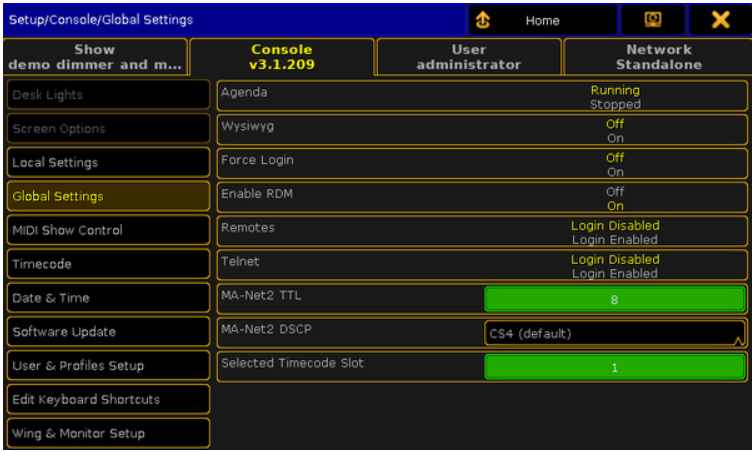 Tắt Chức Năng RDM theo từng universe Trên Bàn MA2