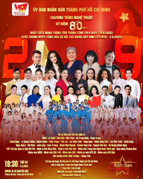 Cầu truyền hình 'Ánh sao độc lập' và màn pháo hoa 15 phút mừng đại lễ tại TP HCM