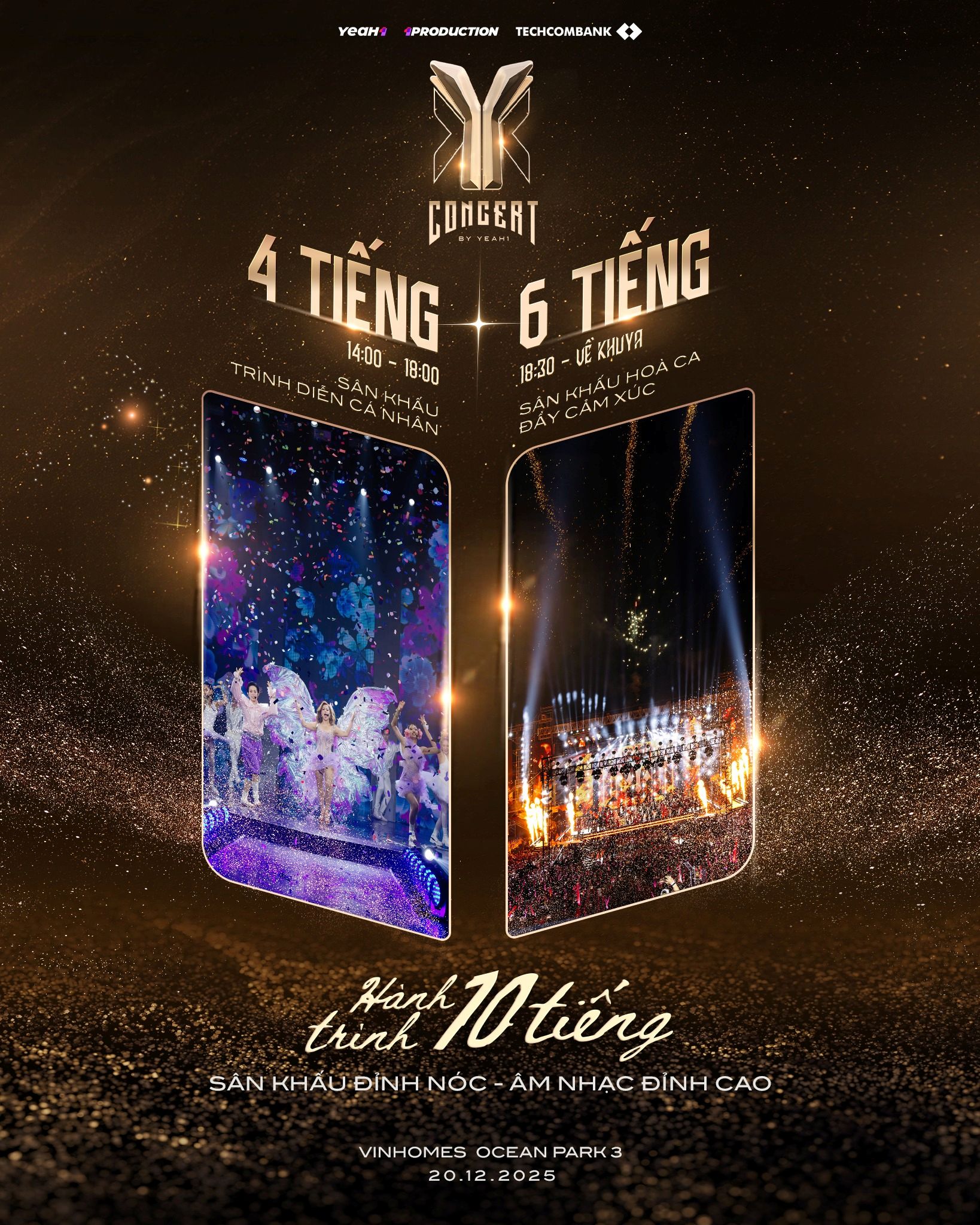 Y-CONCERT 2025: Đại nhạc hội 10 tiếng bùng nổ của Yeah1 tại Vinhomes Ocean Park 3