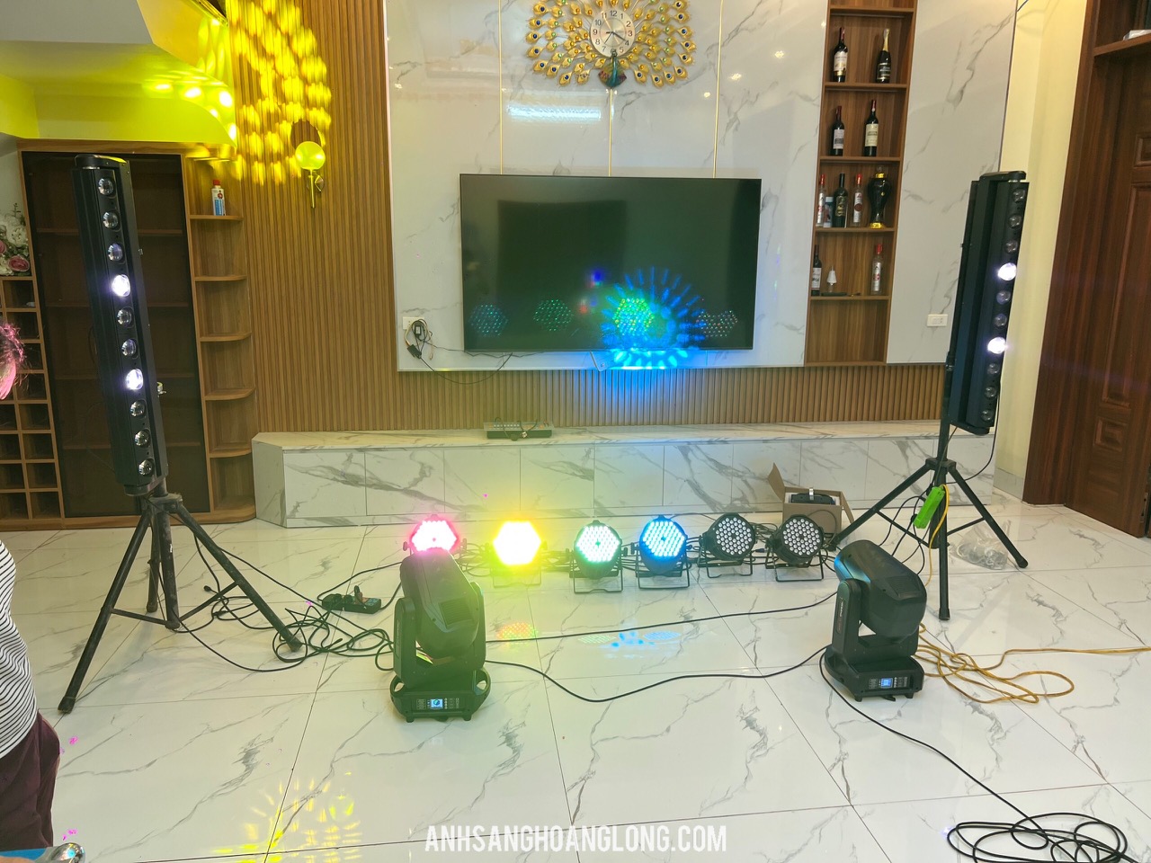 Bàn giao cấu hình đèn sân khấu đi làm đám cưới tại Ân Thi (Hưng Yên)