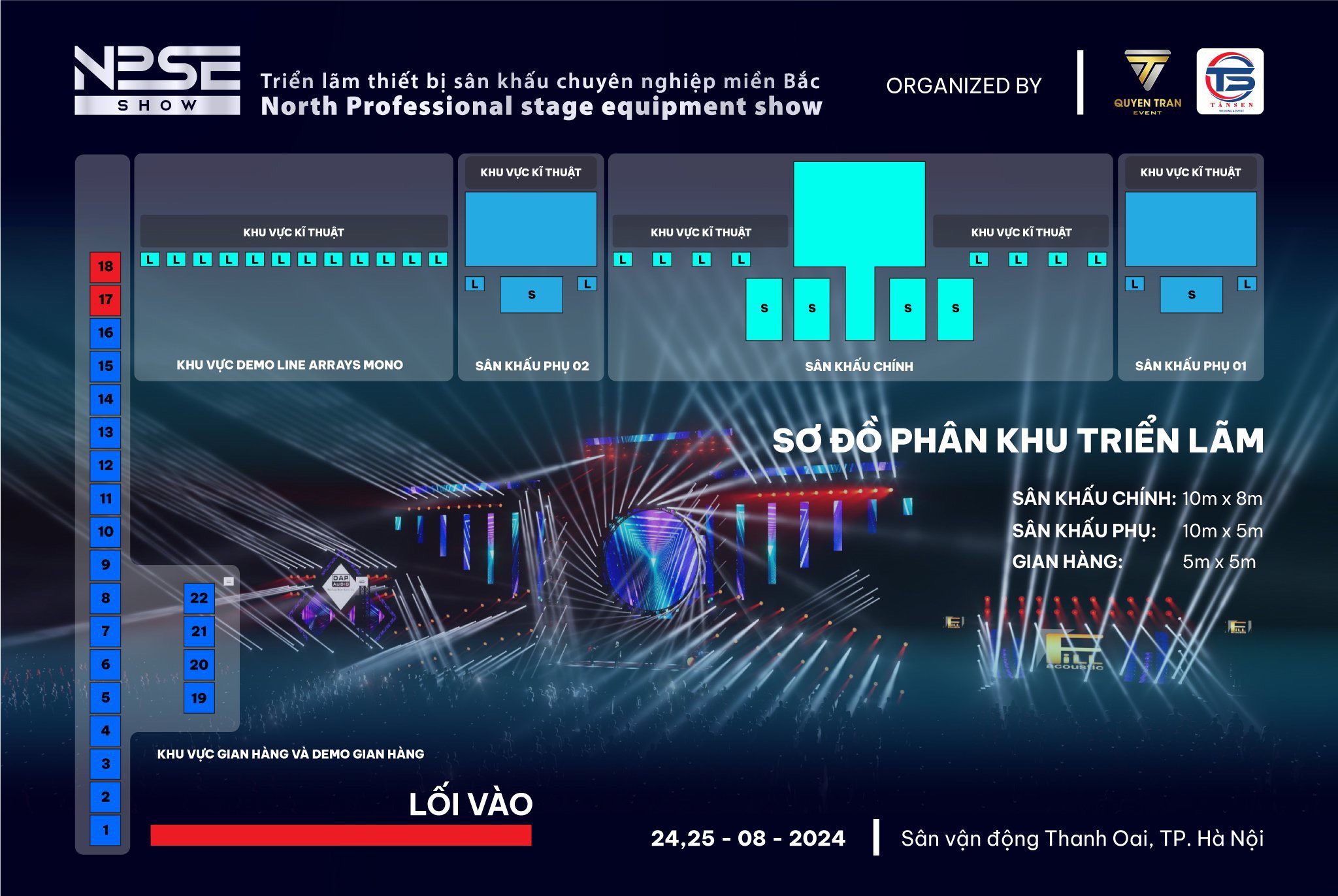 Triển Lãm Thiết Bị Sân Khấu Chuyên Nghiệp Tại Sân Vận Động Thanh Oai Hà Nội 2024