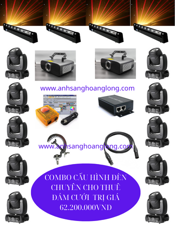 Combo cấu hình đèn chuyên đi làm đám cưới 