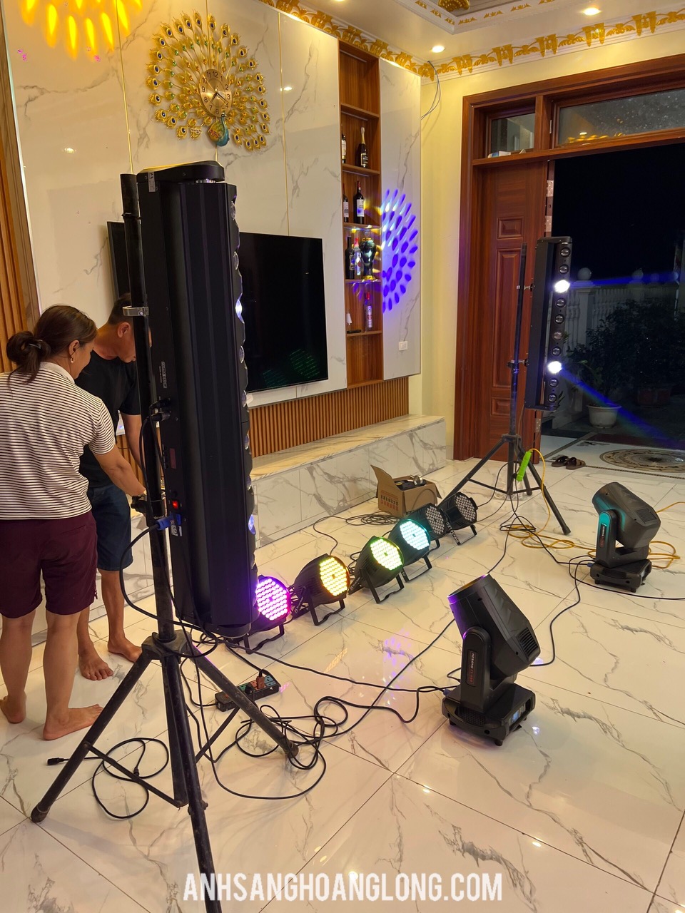 combo cấu hình đèn đám cưới
