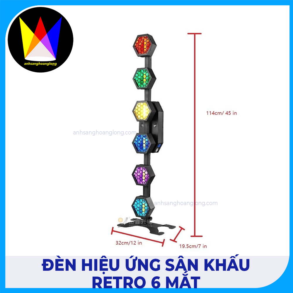 Đèn Hiệu Ứng LED Pixel Retro 6 Mắt