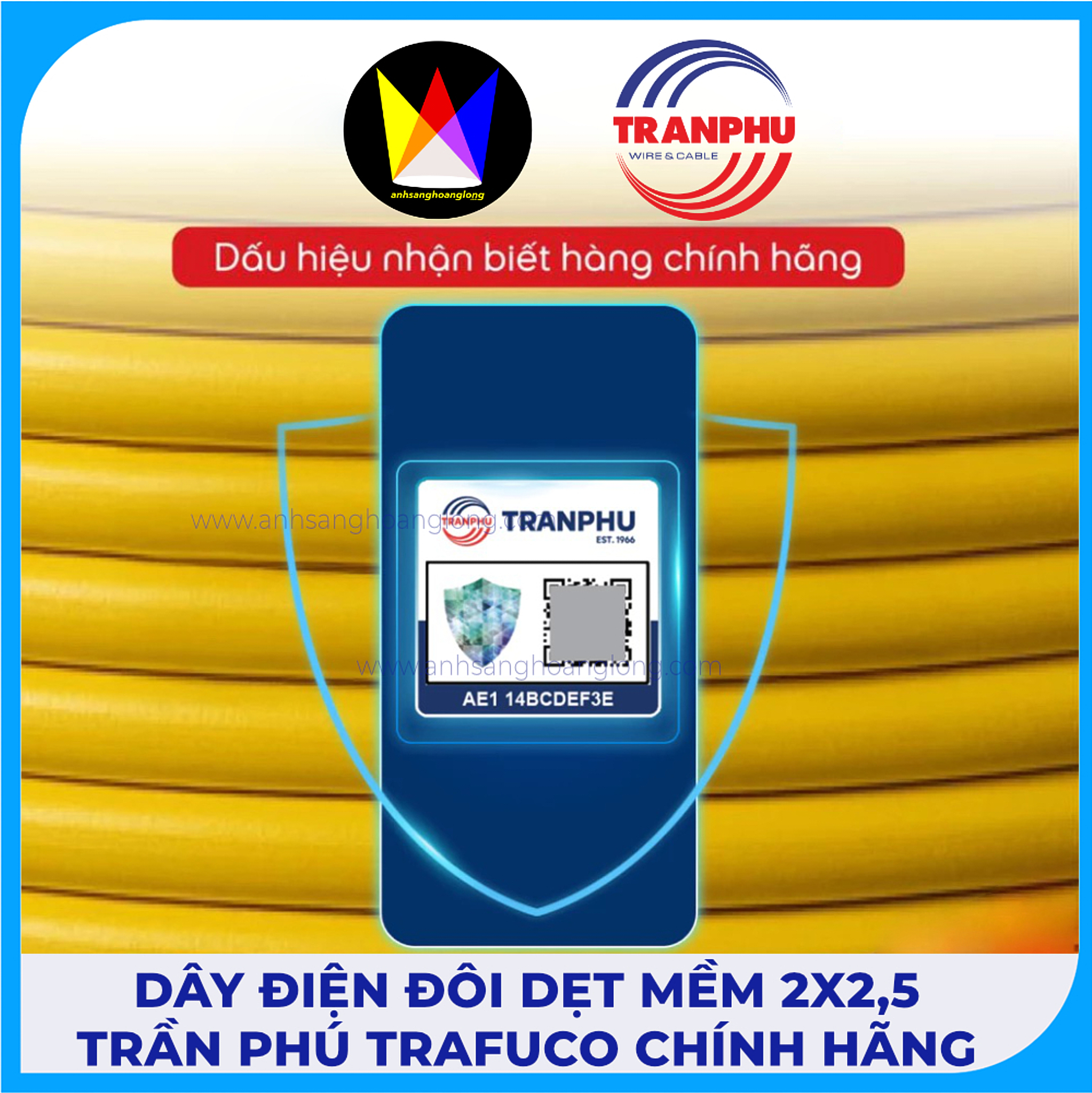 Dây Điện Đôi Dẹt Mềm 2x2,5 Trần Phú Trafuco Chính Hãng