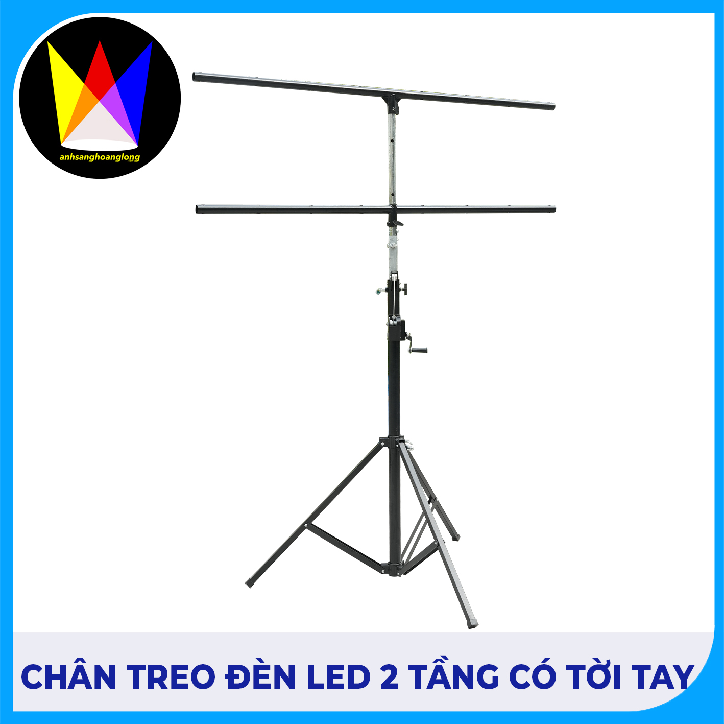 Chân Treo Đèn 2 Tầng Có Tời Tay