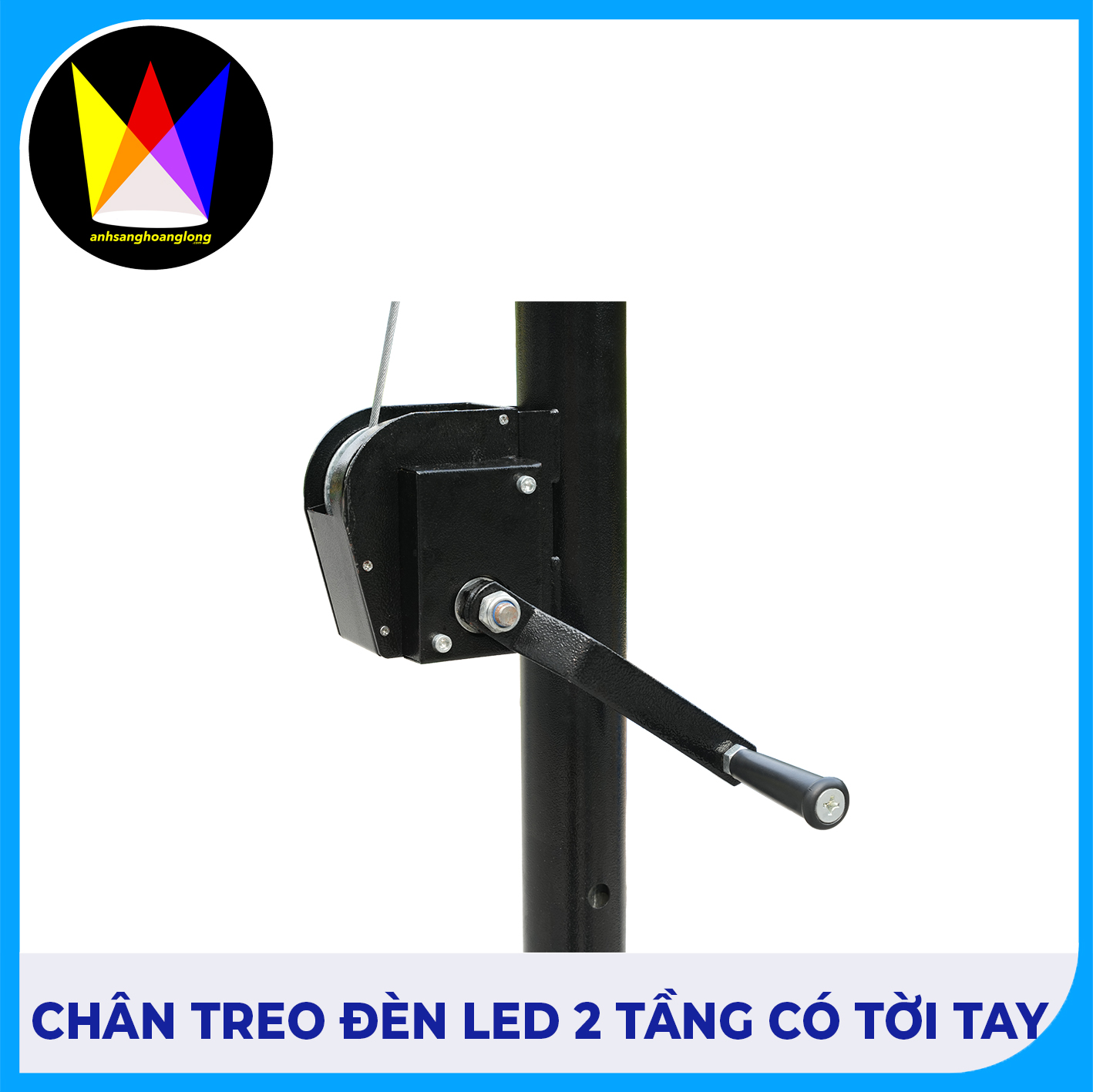Chân Treo Đèn 2 Tầng Có Tời Tay