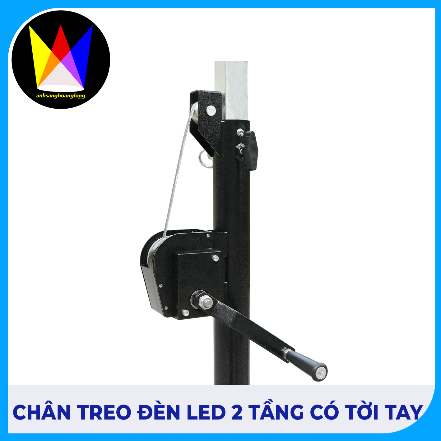 Chân Treo Đèn 2 Tầng Có Tời Tay