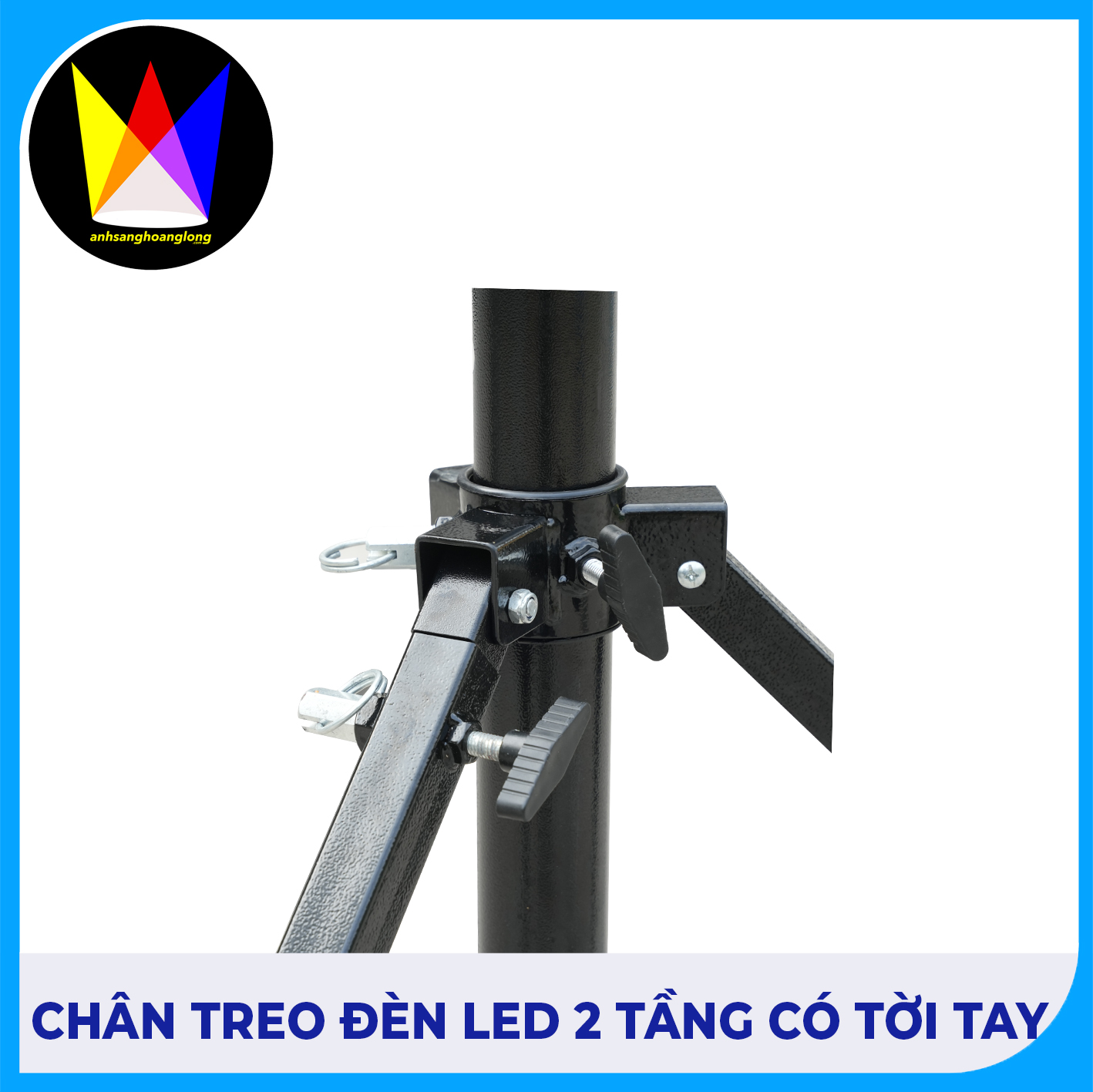 Chân Treo Đèn 2 Tầng Có Tời Tay