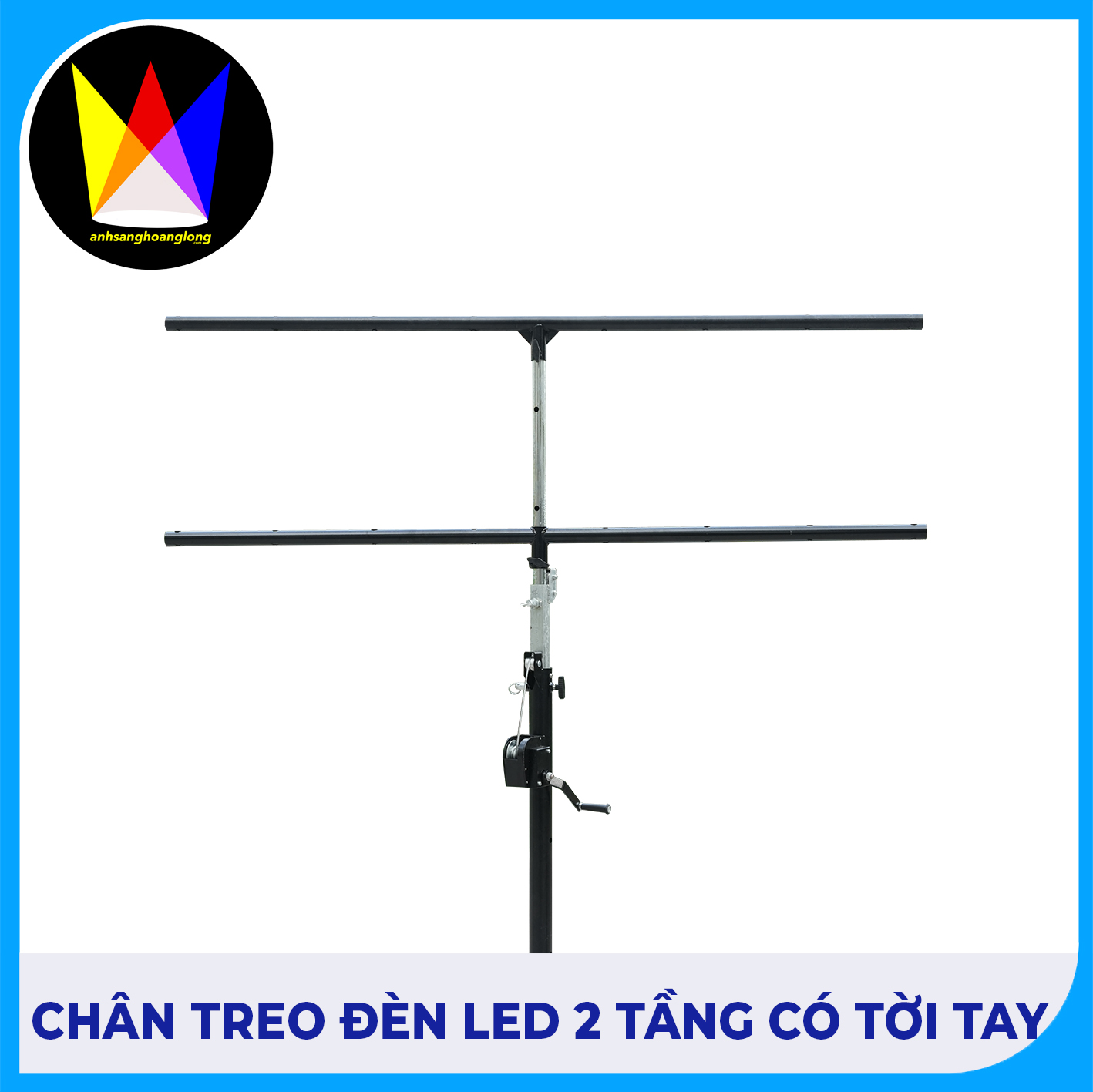 Chân Treo Đèn 2 Tầng Có Tời Tay