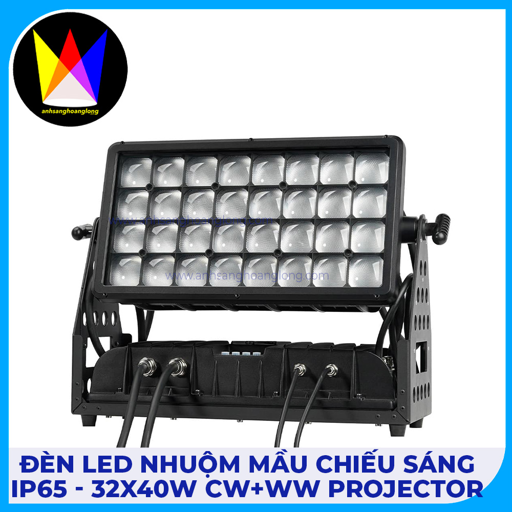 Đèn Led Nhuộm Màu Chiếu Sáng IP65 - 32x40W CW+WW Projector