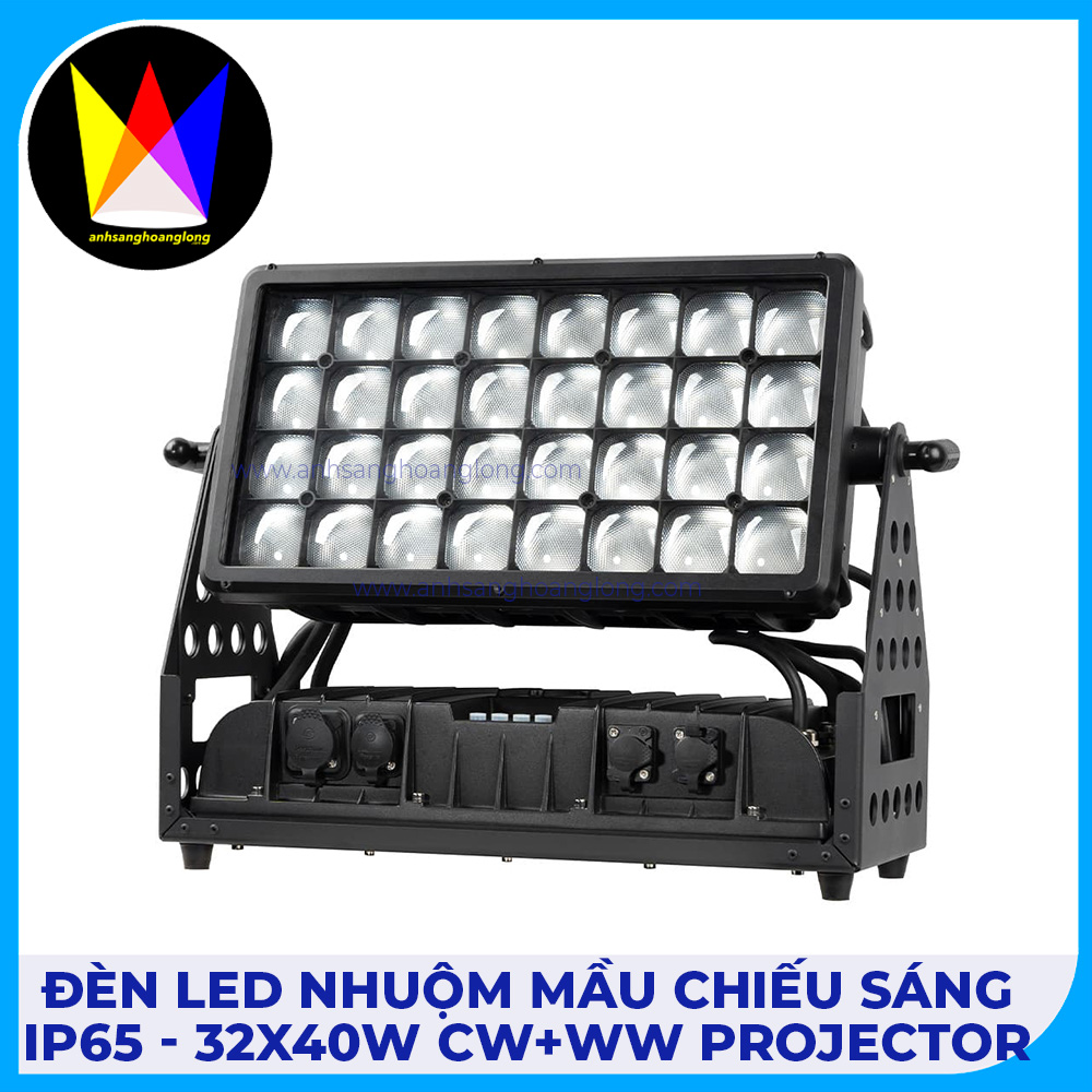 Đèn Led Nhuộm Màu Chiếu Sáng IP65 - 32x40W CW+WW Projector