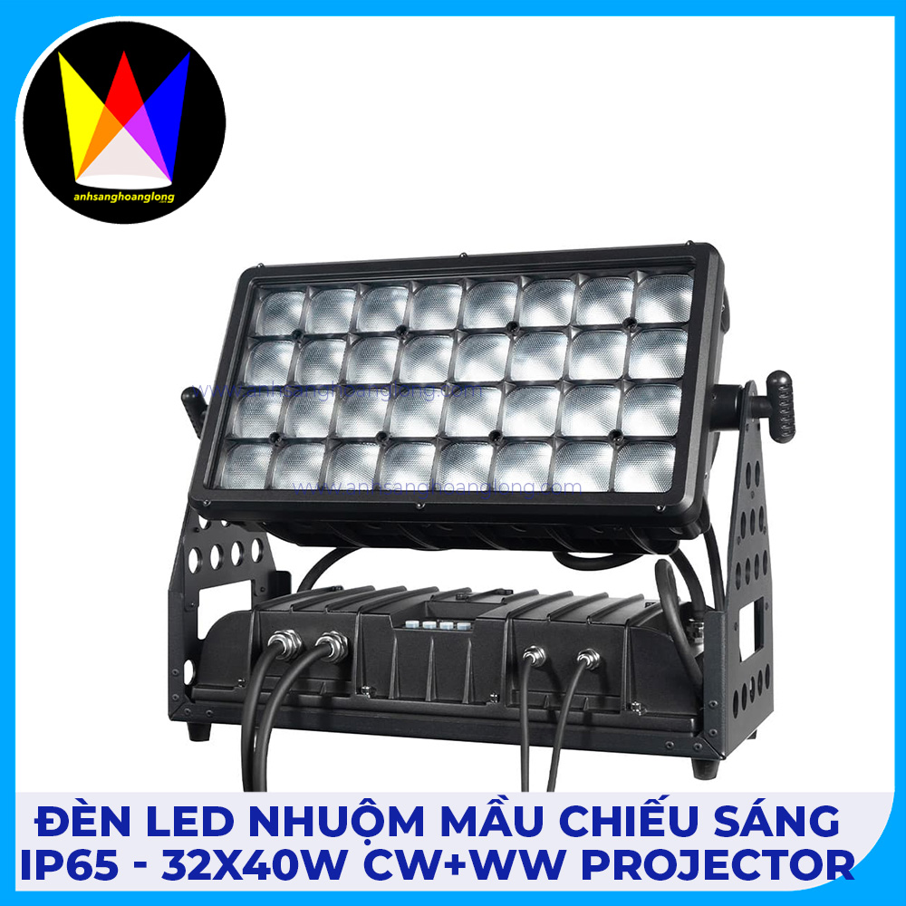 Đèn Led Nhuộm Màu Chiếu Sáng IP65 - 32x40W CW+WW Projector