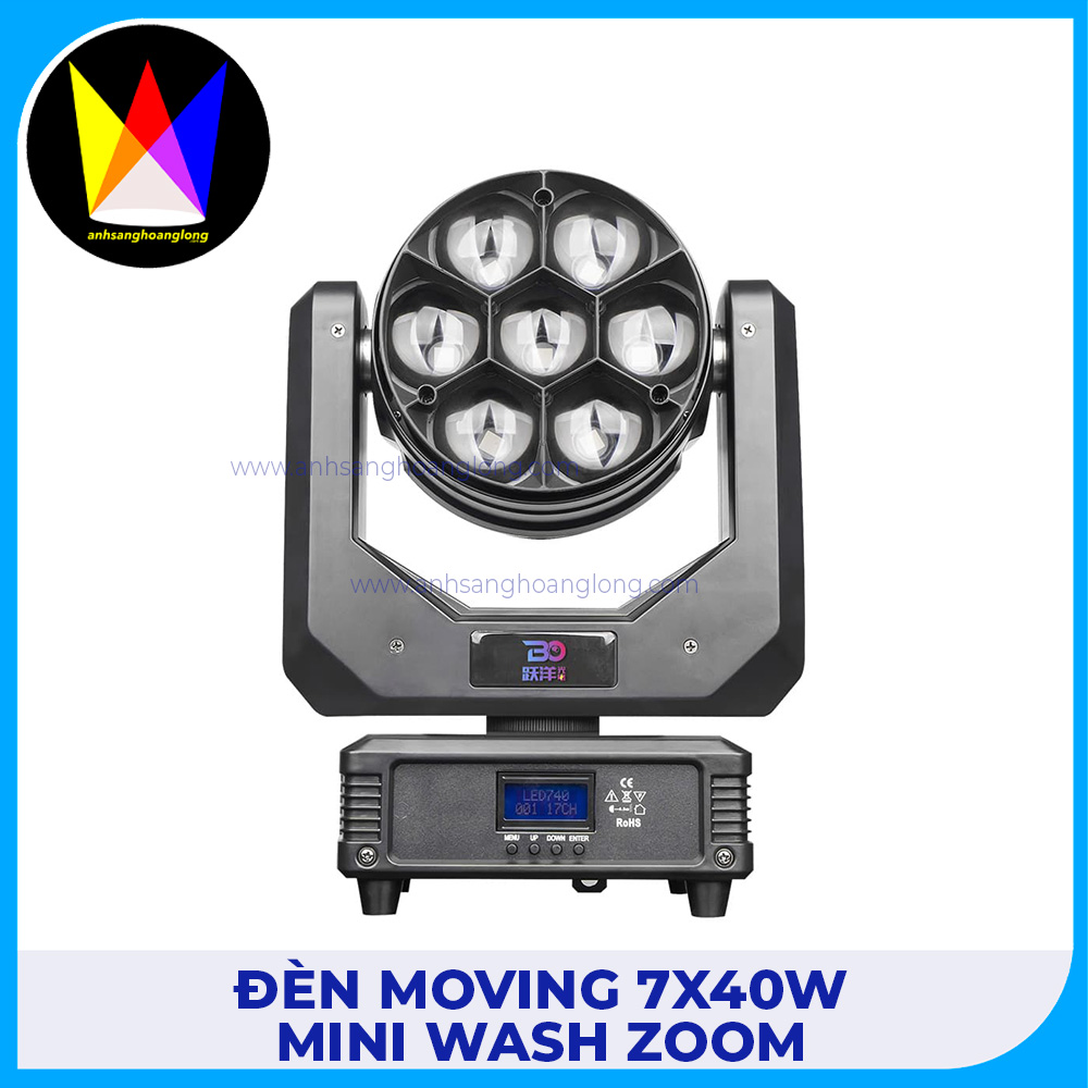 Đèn Moving 7x40W Mini Wash Zoom