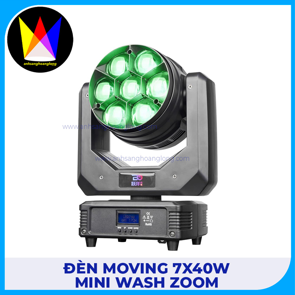 Đèn Moving 7x40W Mini Wash Zoom