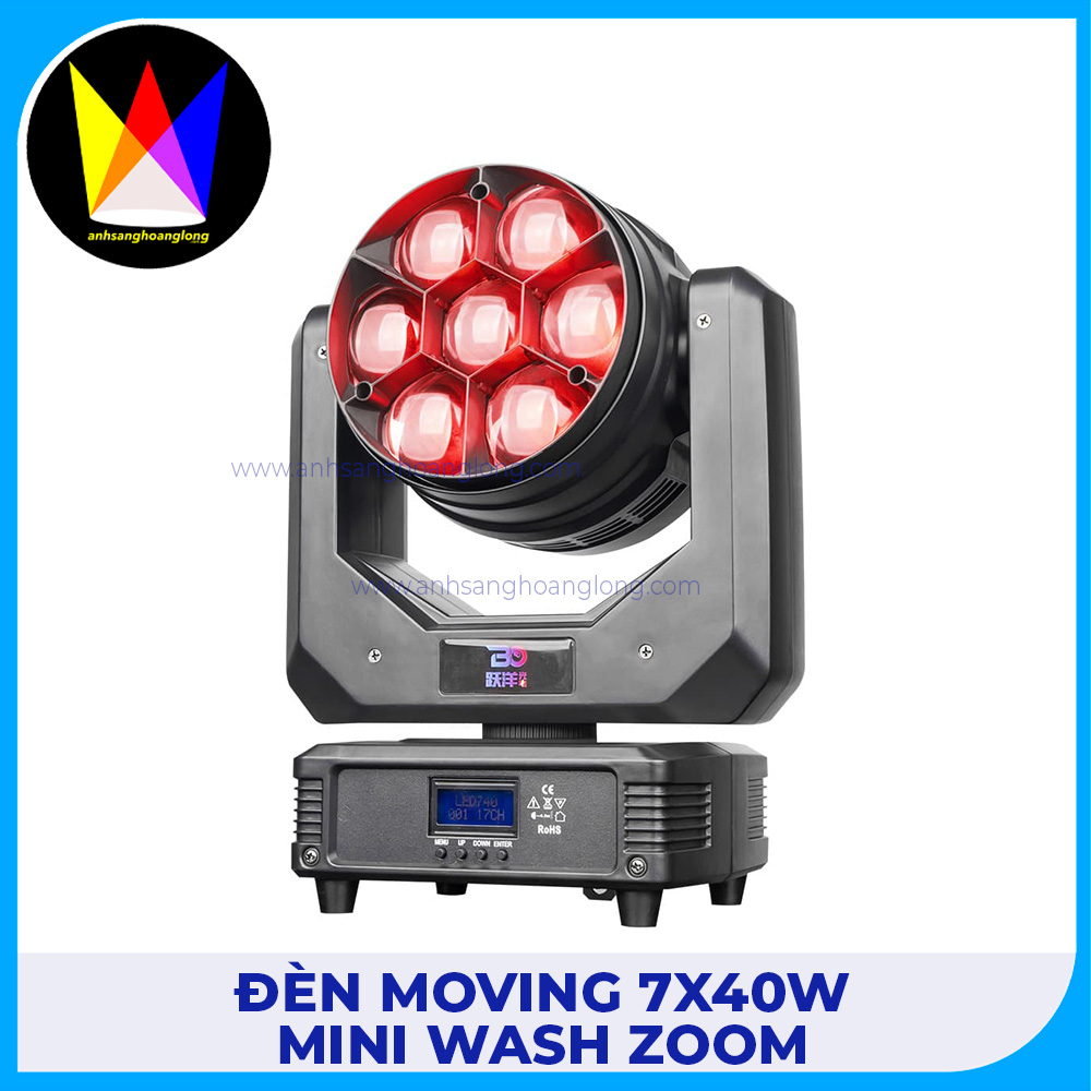 Đèn Moving 7x40W Mini Wash Zoom