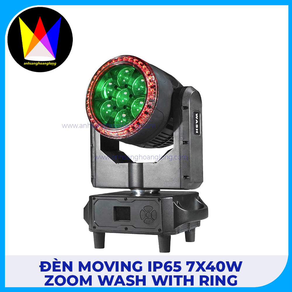 Đèn Moving IP65 7x40W Zoom WASH with Ring