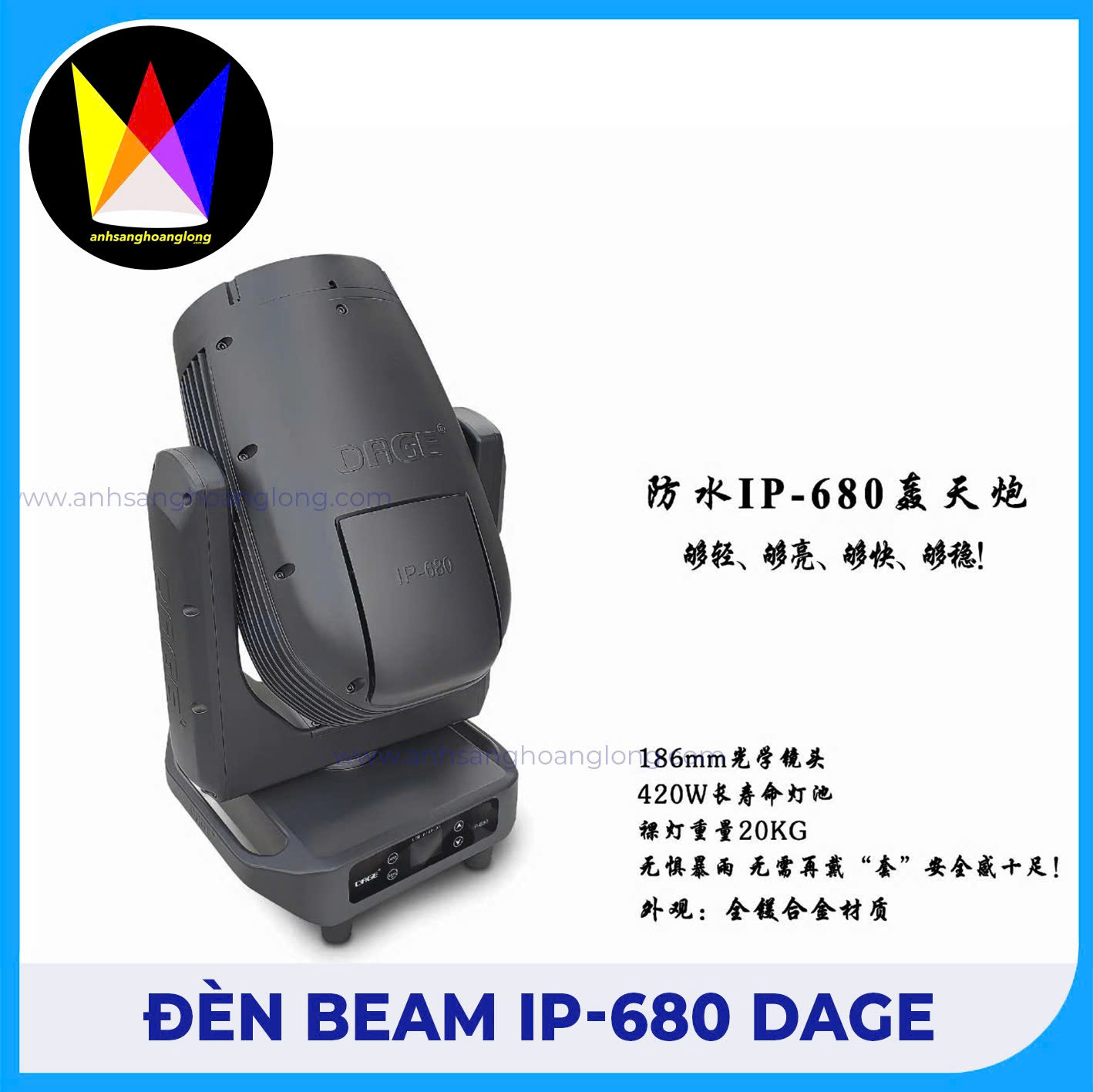 Đèn Beam IP-680 DAGE Mẫu Mới Nhất 2026 – Chuẩn IP66 Ngoài Trời