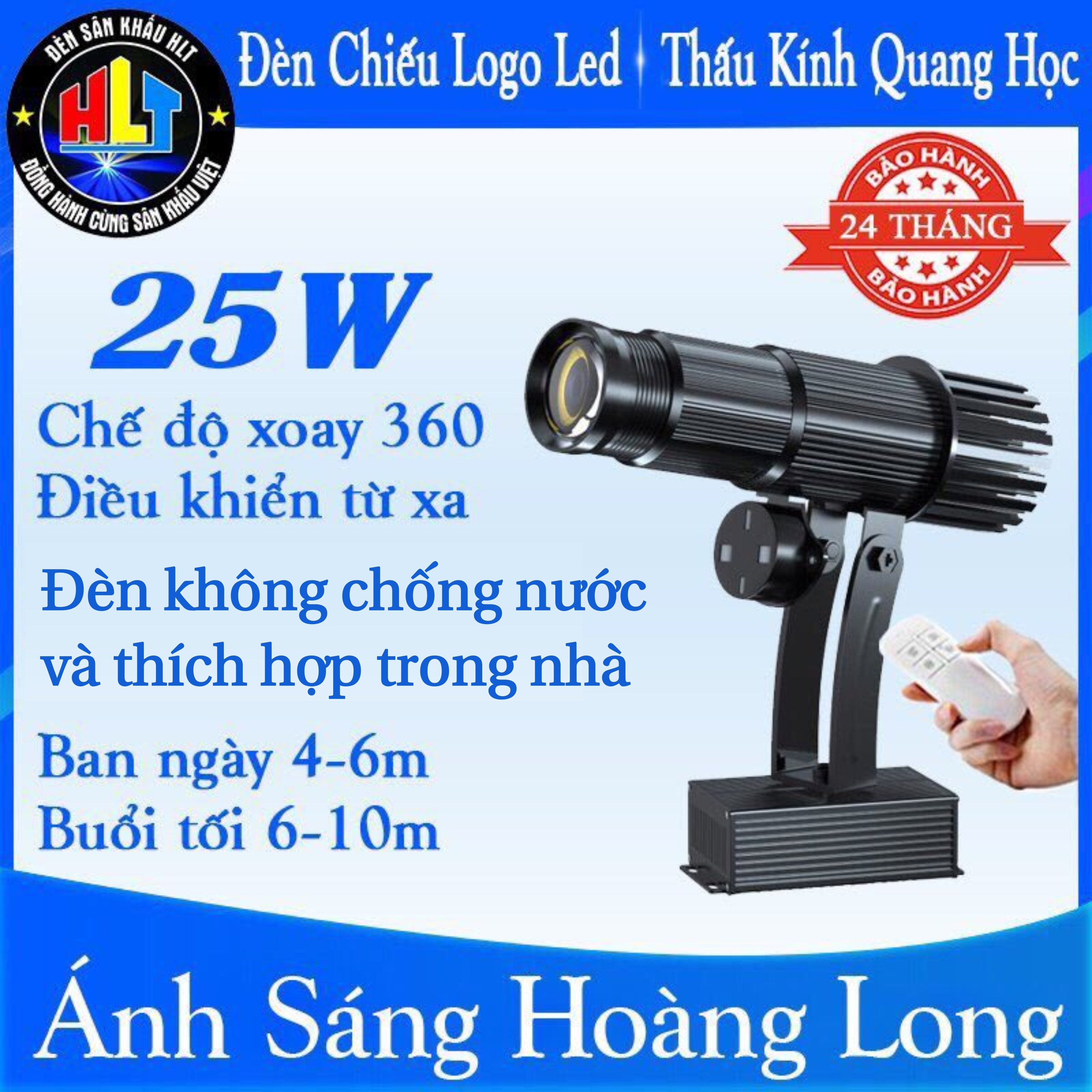 Đèn Chiếu Logo Không Chống Nước 25w (màu đen)