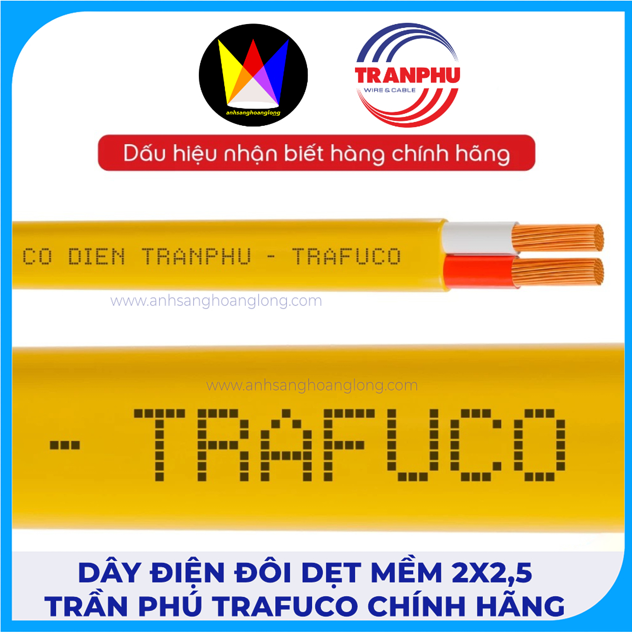 Dây Điện Đôi Dẹt Mềm 2x2,5 Trần Phú Trafuco Chính Hãng