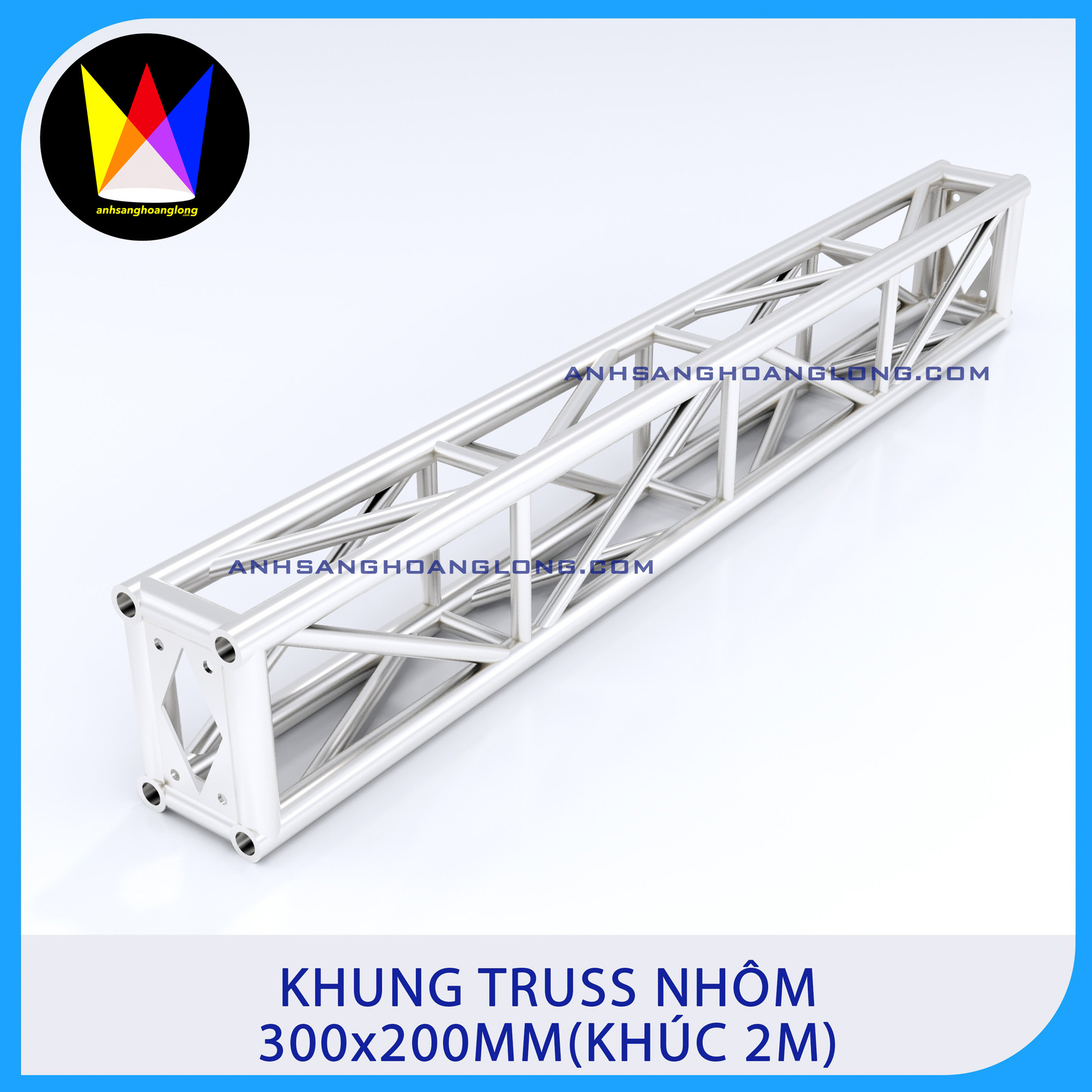 Khung Truss Nhôm 300x200mm Bản Mã (Khúc 2M)