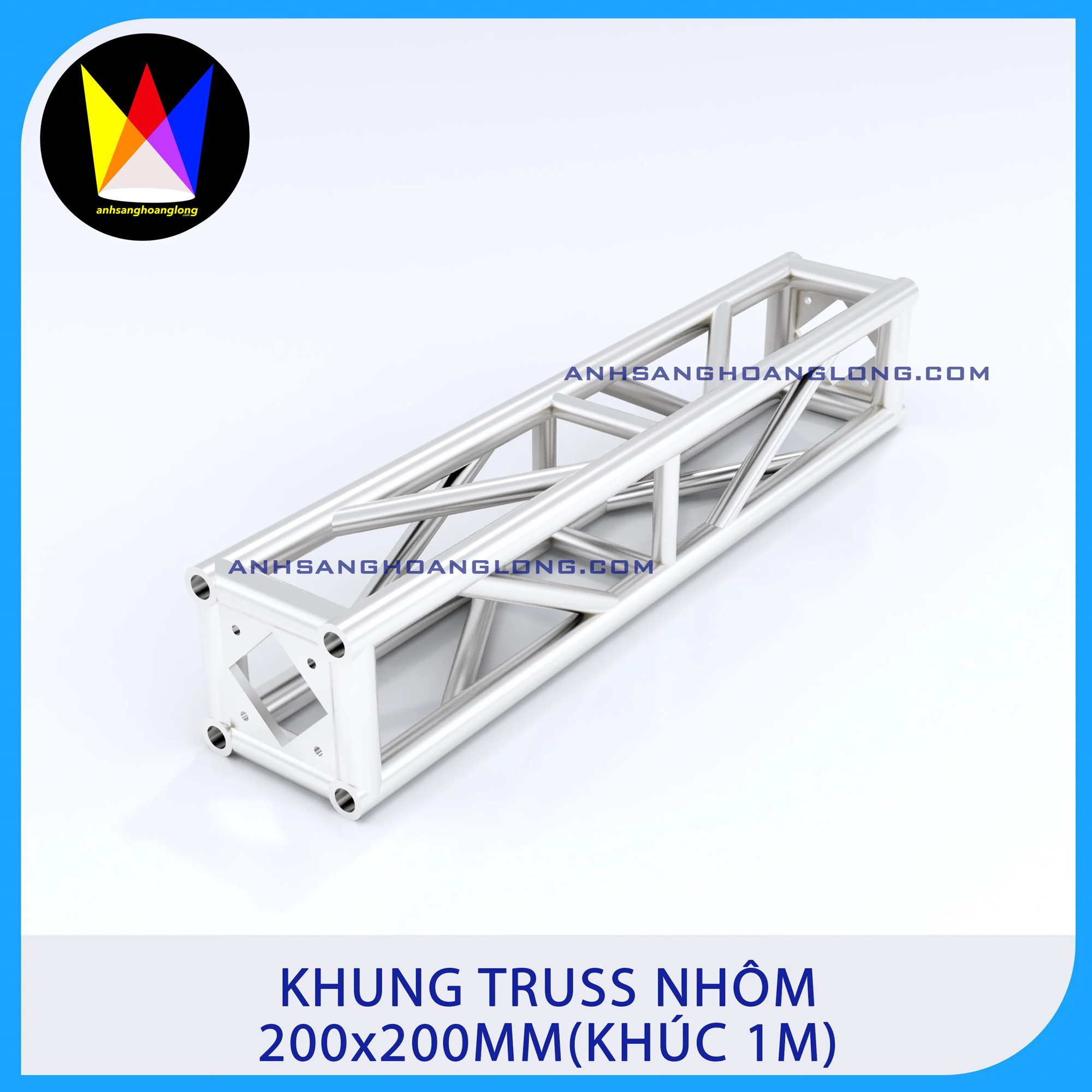 Khung Truss Nhôm 200x200mm Bản Mã (Khúc 1M)