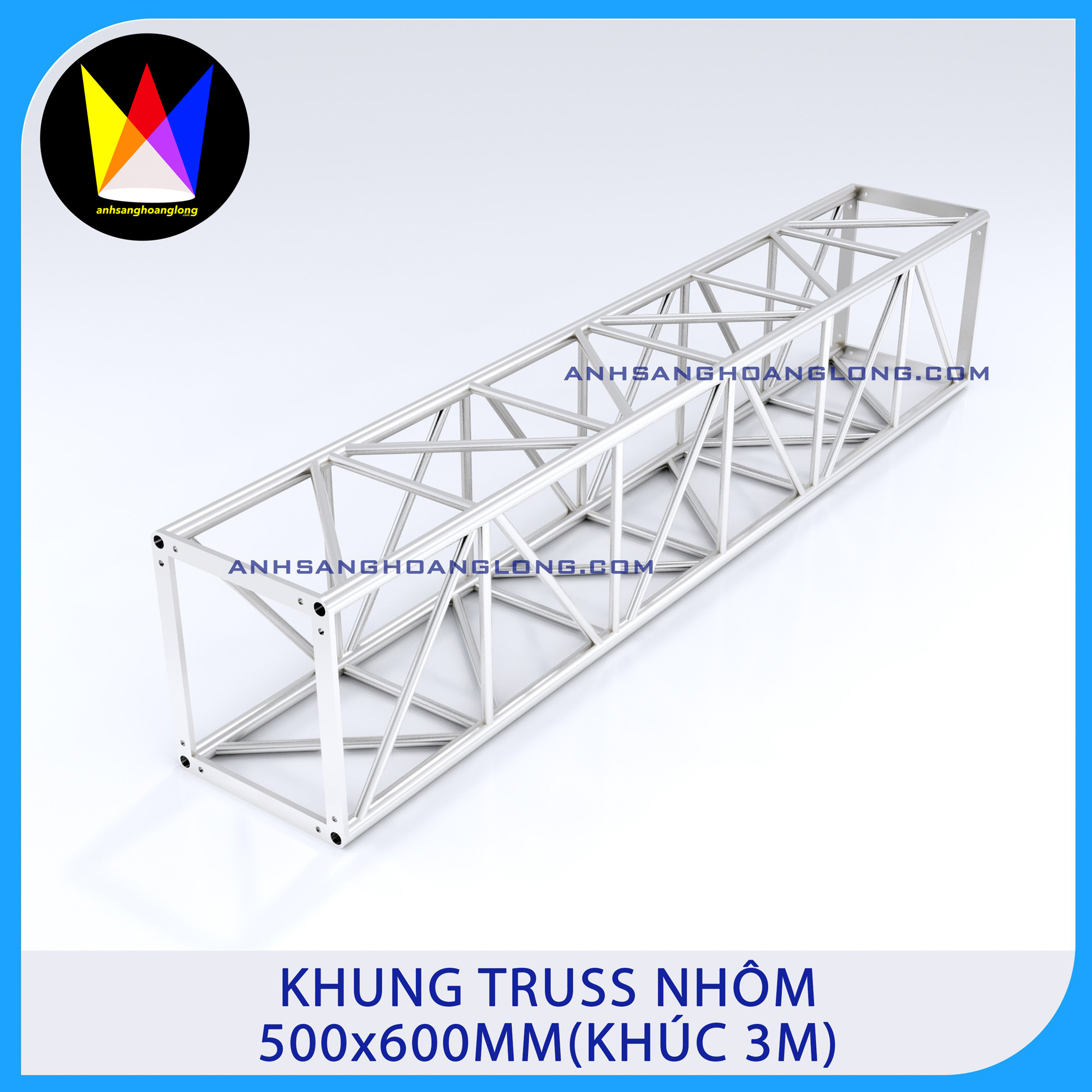 Khung Truss Nhôm 500x600mm Bản Mã (Khúc 3M)