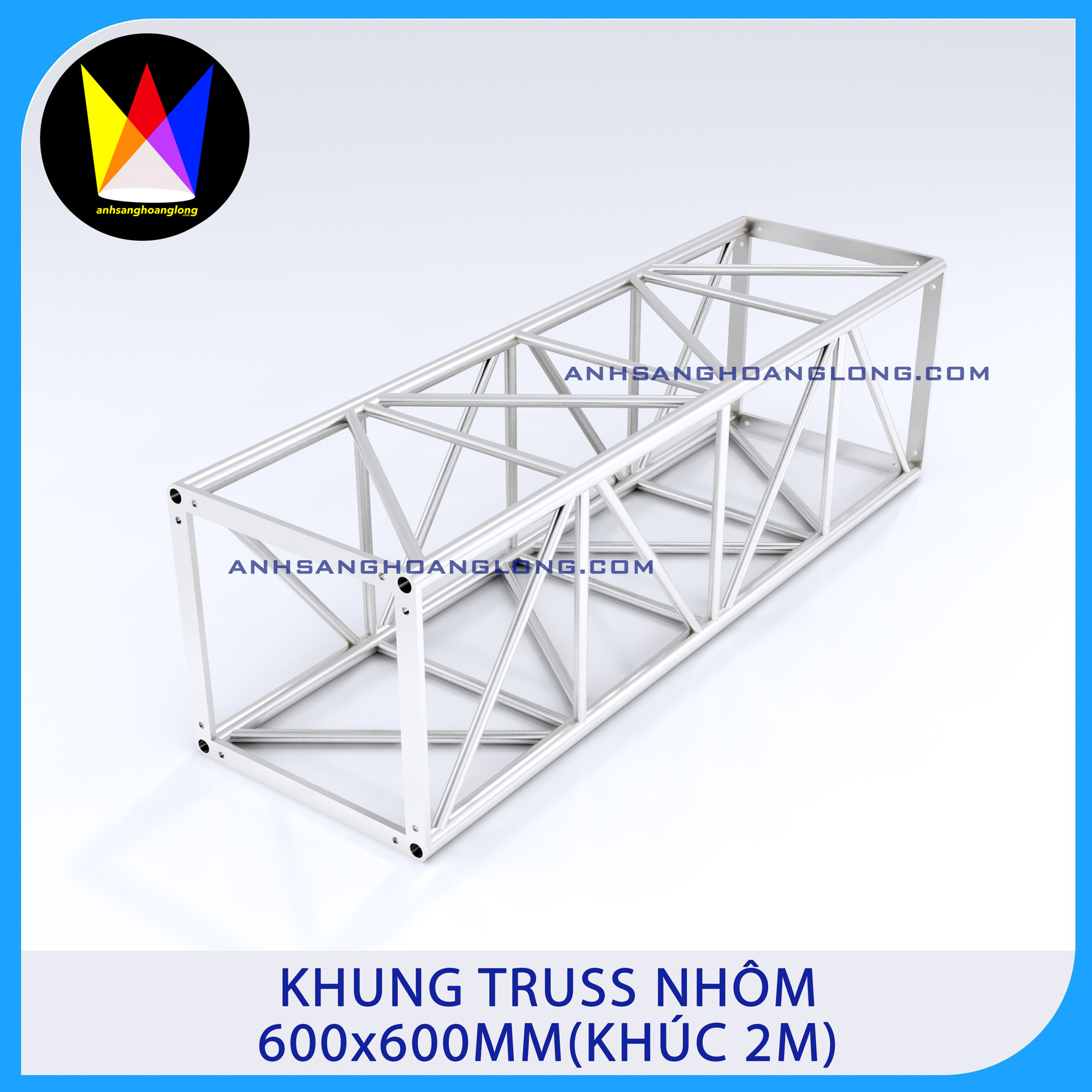 Khung Truss Nhôm 600x600mm Bản Mã (Khúc 2M)