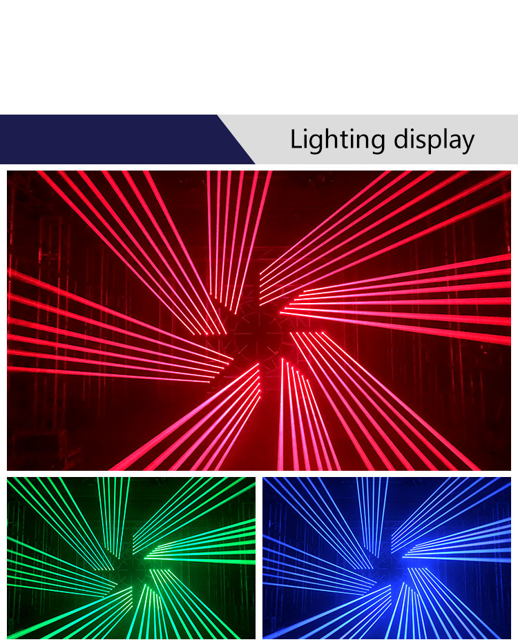 Đèn Moving Laser 6 Đầu Độc Lập Full RGB
