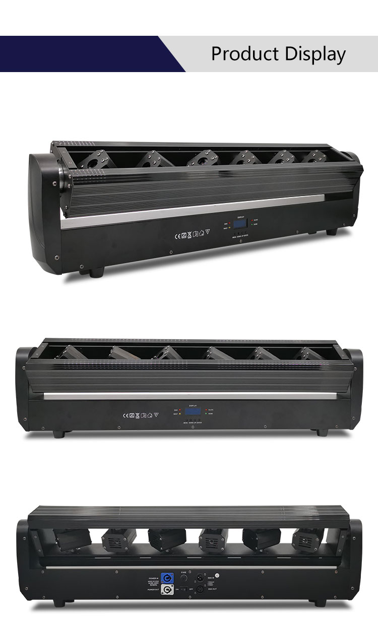 Đèn Moving Laser 6 Đầu Độc Lập Full RGB