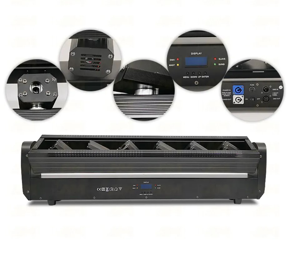Đèn Moving Laser 6 Đầu Độc Lập Full RGB