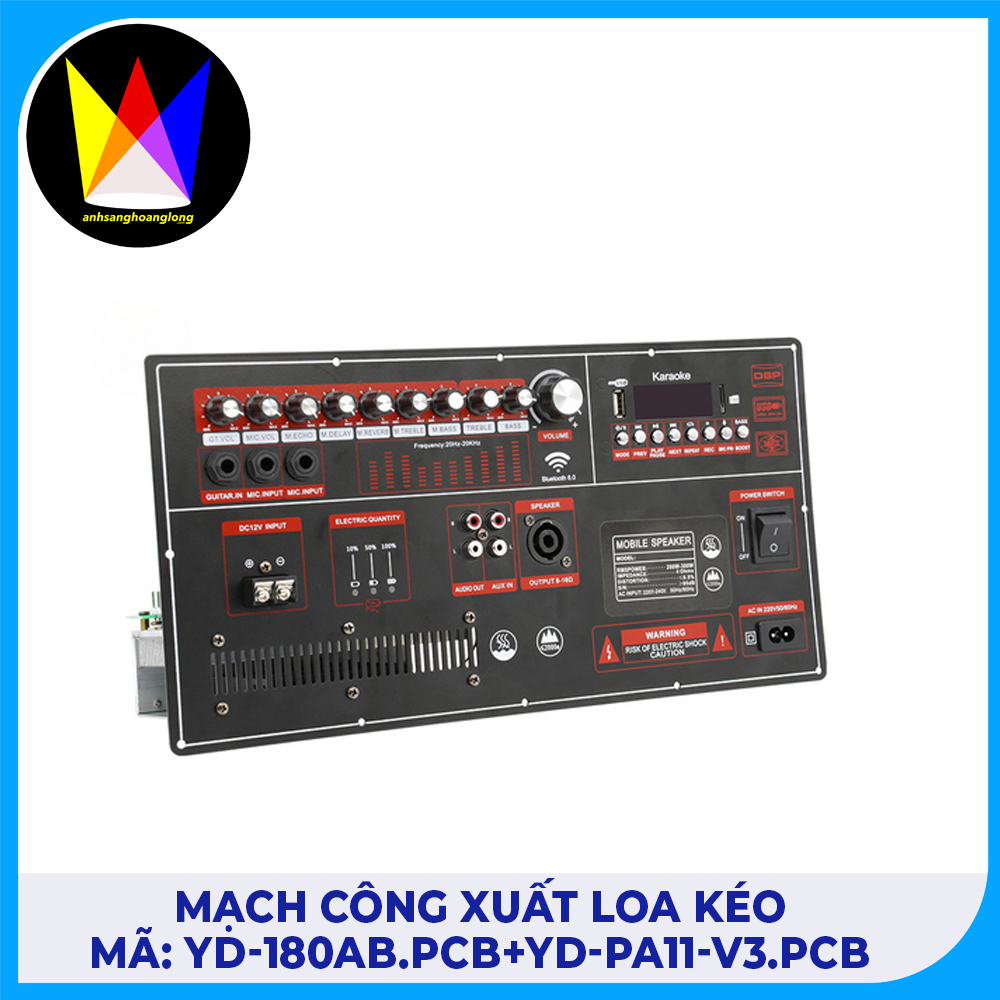 Mạch công xuất loa kéo mã : YD-180AB.PCB+YD-PA11-V3.PCB