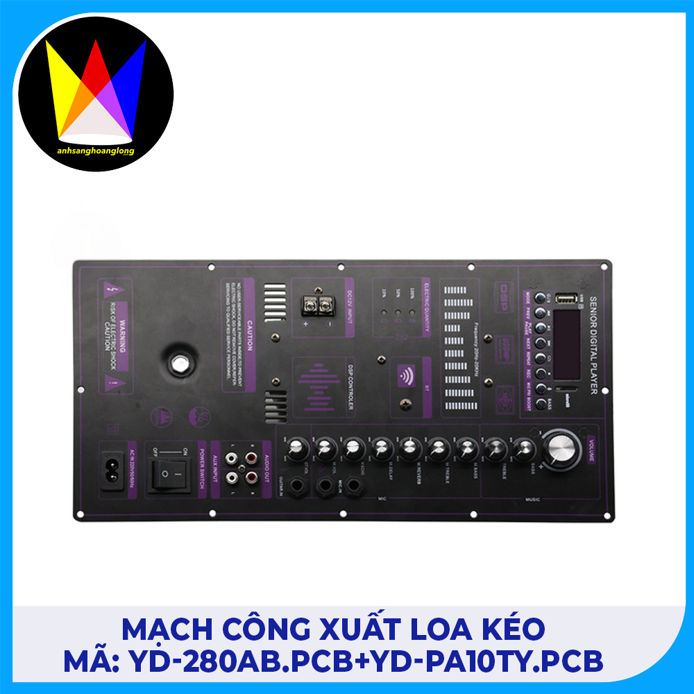 Mạch công xuất loa kéo mã : YD-280AB.PCB+YD-PA10TY.PCB