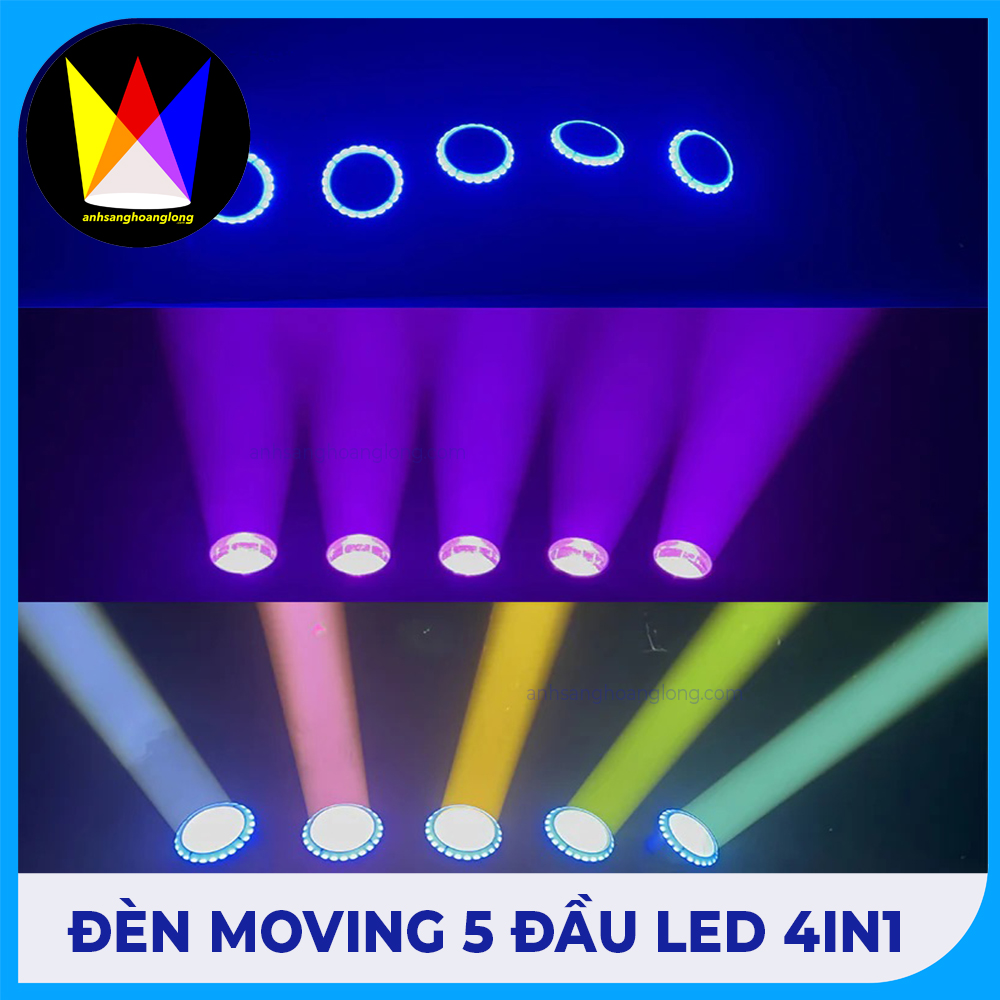 Đèn Moving 5 Đầu Led 4in1 - M Lighting