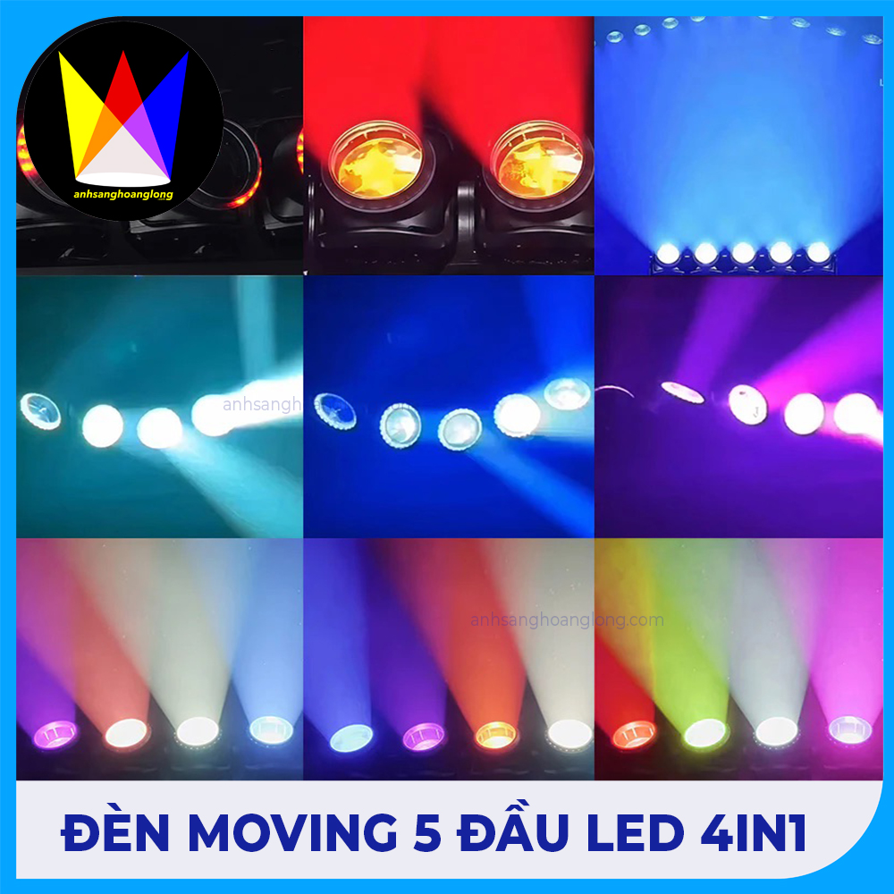 Đèn Moving 5 Đầu Led 4in1 - M Lighting