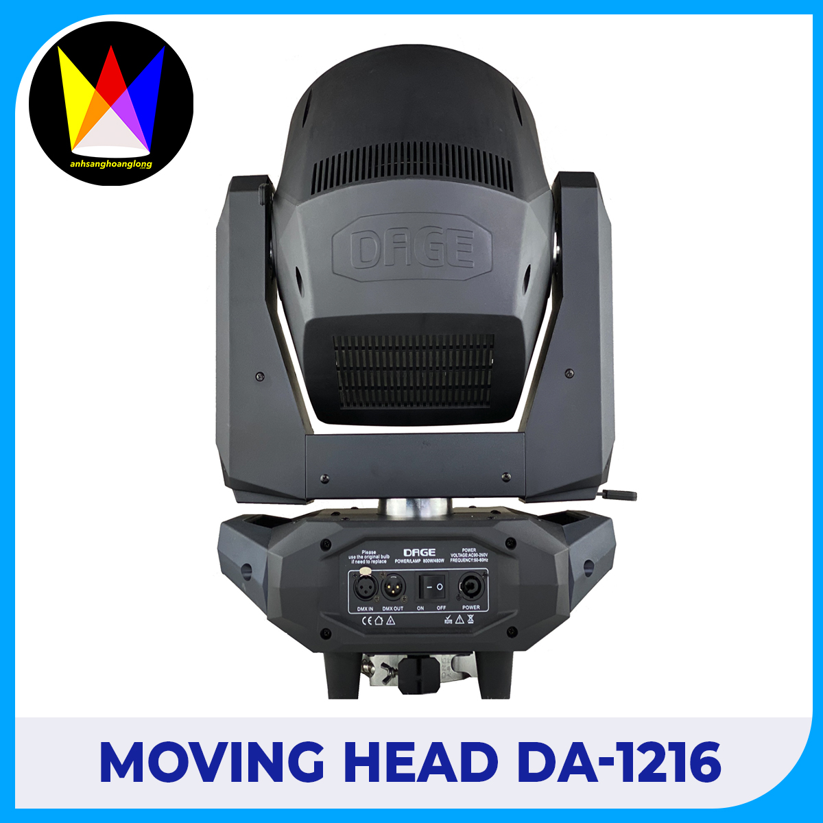 Đèn Moving Head DA-1216 – Đèn rửa sân khấu LED chuyên nghiệp với nguồn sáng mạnh mẽ RGBW 12x40W