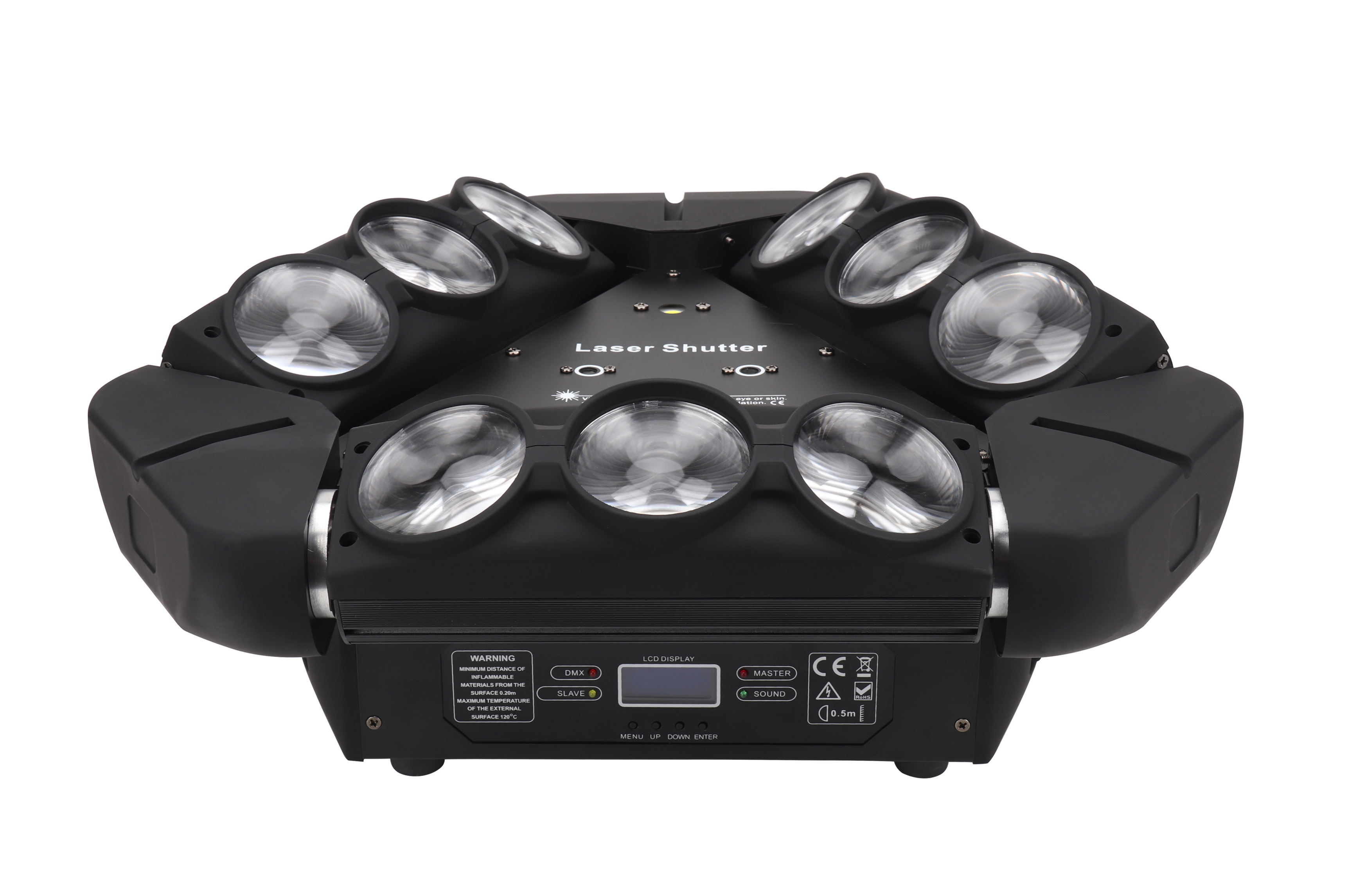 Đèn Moving Nhện 9 mắt 3in1