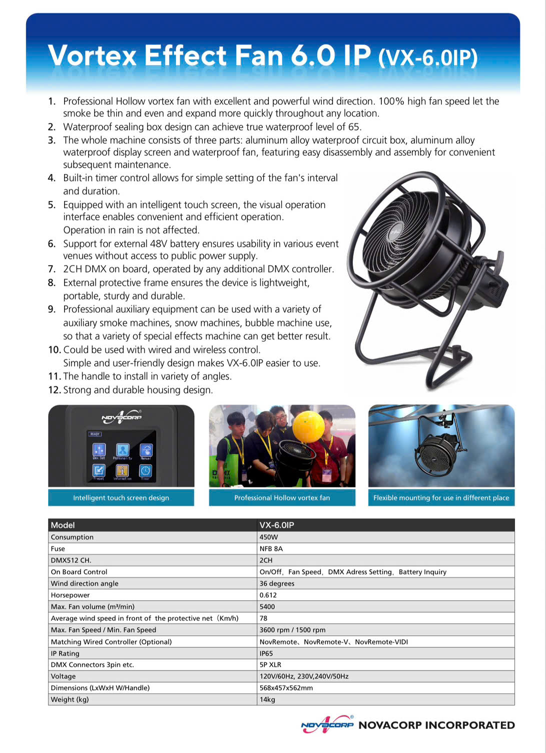 Quạt DMX Vortex VX-6.0IP Novacorp