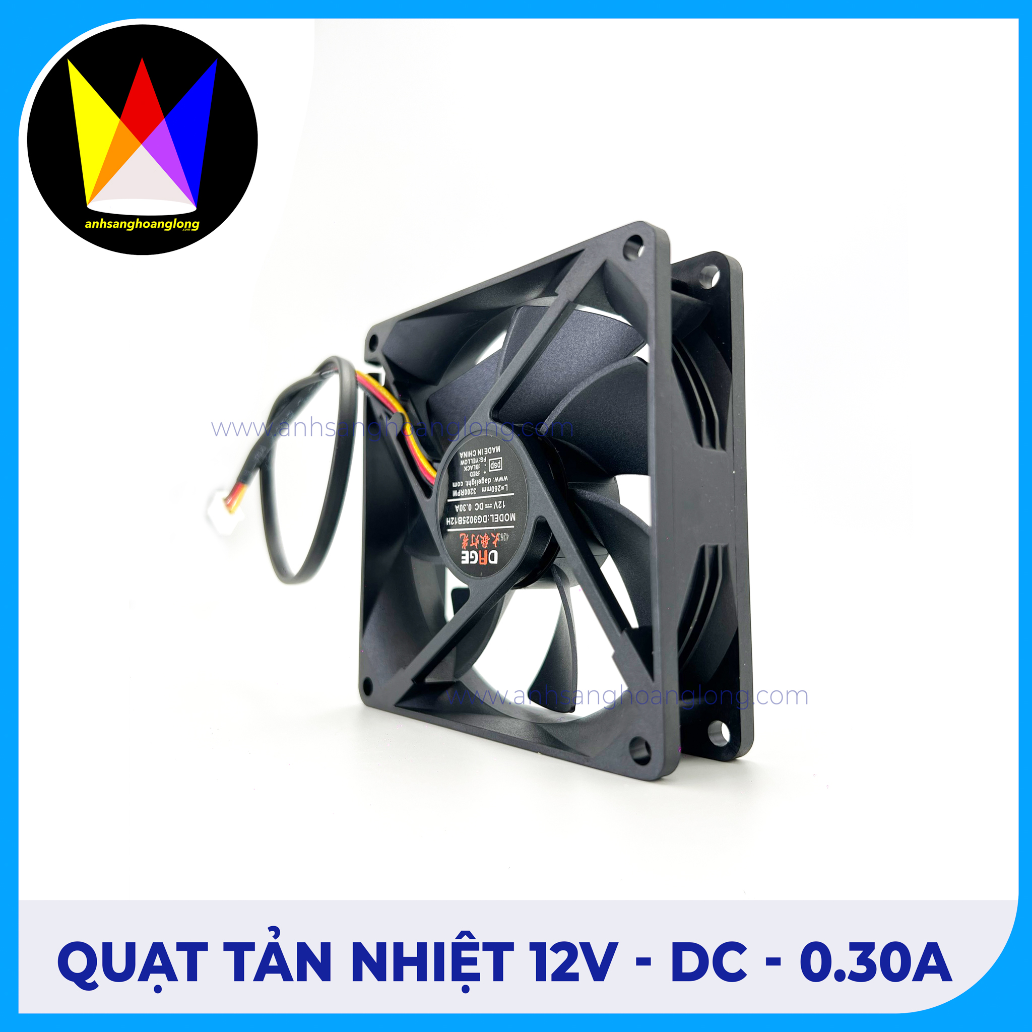 Quạt Tản Nhiệt 12V - DC -0.30A - DAGE