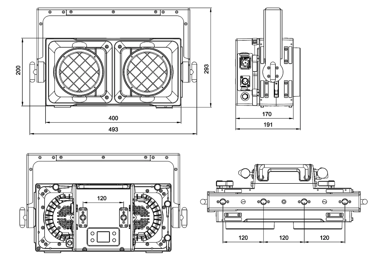 Đèn Blinder Full Mầu Mã B2300 – RGBWA - IP65