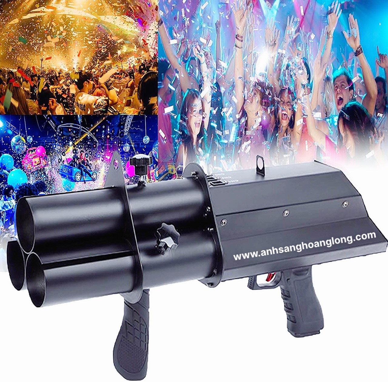 Súng Bắn Kim Tuyến 3 Nòng Confetti