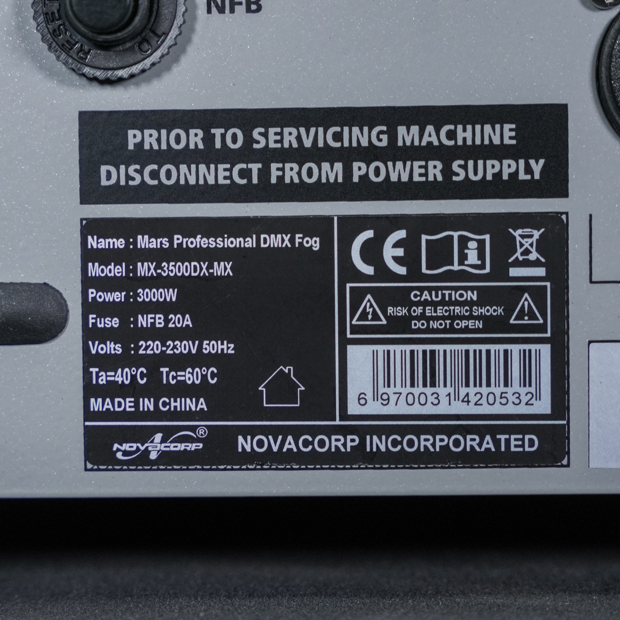 Máy tạo khói MX-3500DX | Novacorp