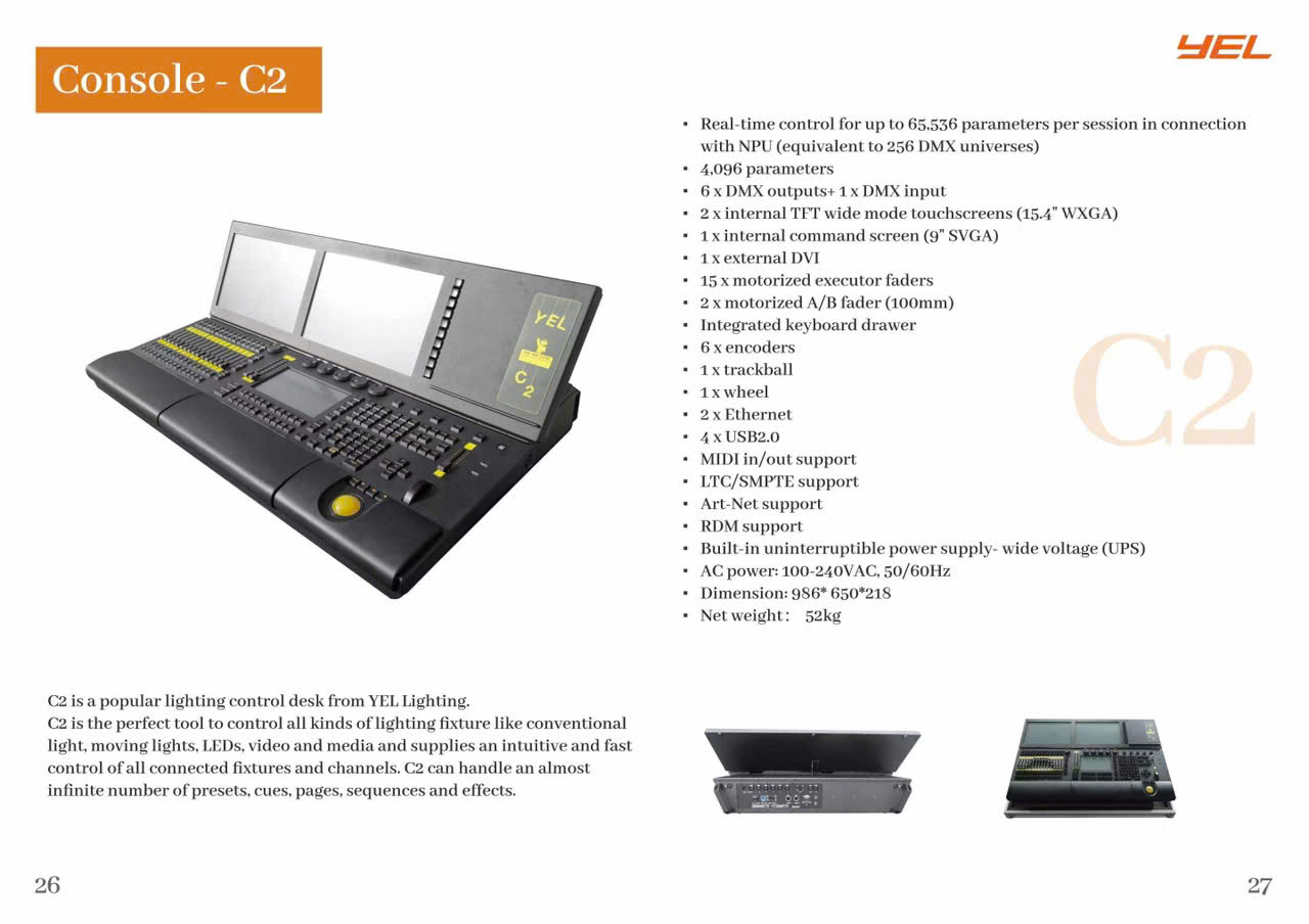 Bàn Điều Khiển Ánh Sáng C2 YEL