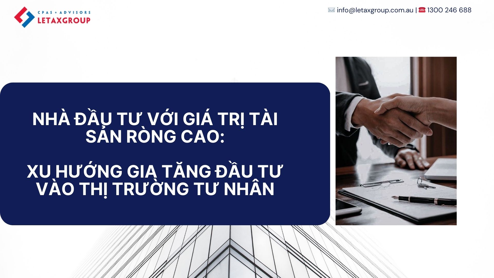 Nhà Đầu Tư Với Giá Trị Tài Sản Ròng Cao - Xu Hướng Gia Tăng Đầu Tư Vào Thị Trường Tư Nhân