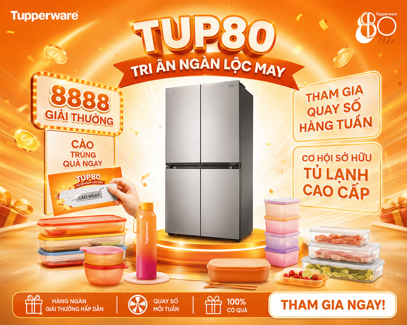 Tupperware Chính Thức Trở Lại Việt Nam – Đánh Dấu Chương Mới Với Đại Tiệc Sinh Nhật TUP80